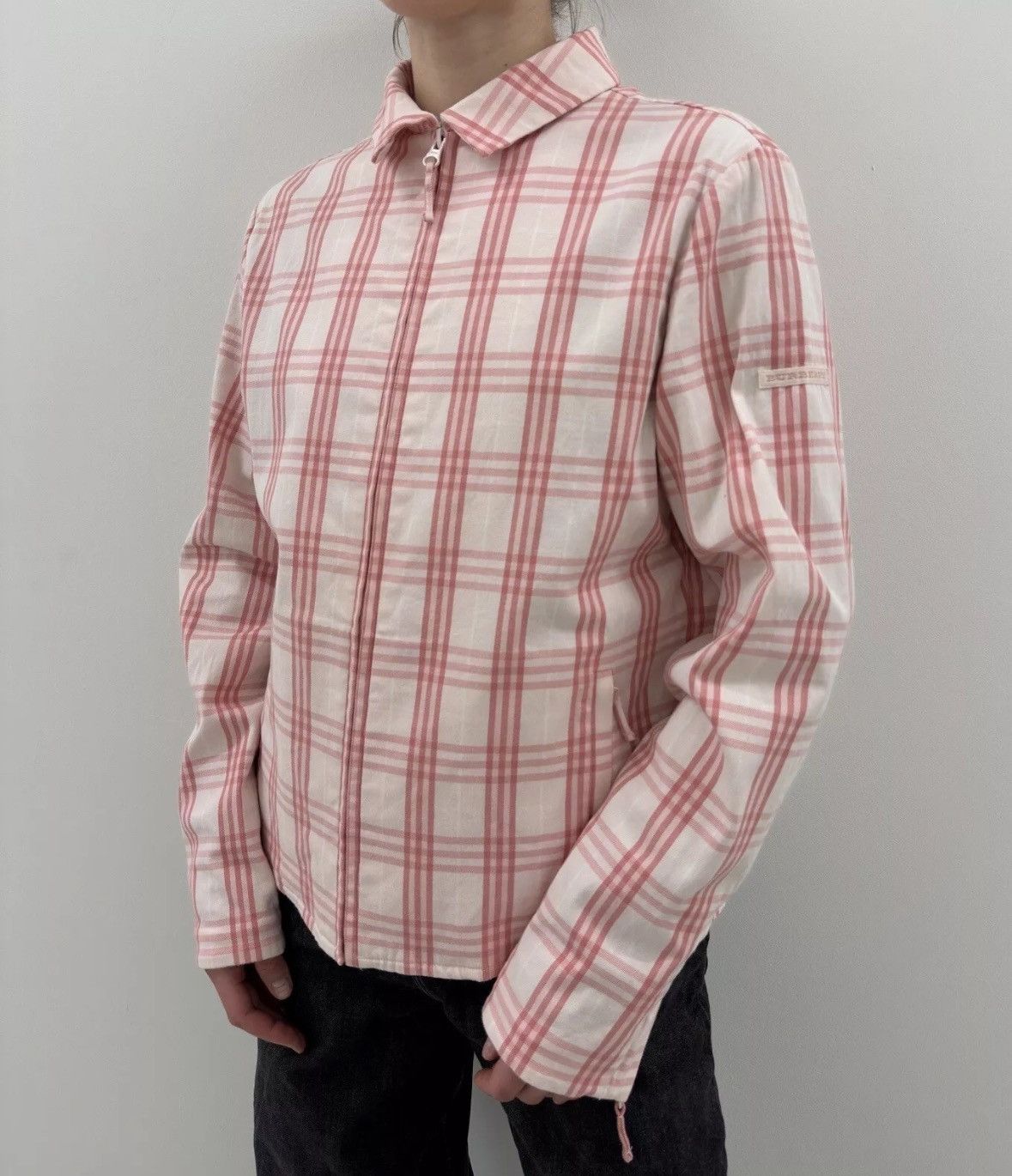 Burberry Vintage Burberry Golf Nova Check Cotton Jacket Pink Zip Size M / US 6-8 / IT 42-44 - 1 Thumbnail