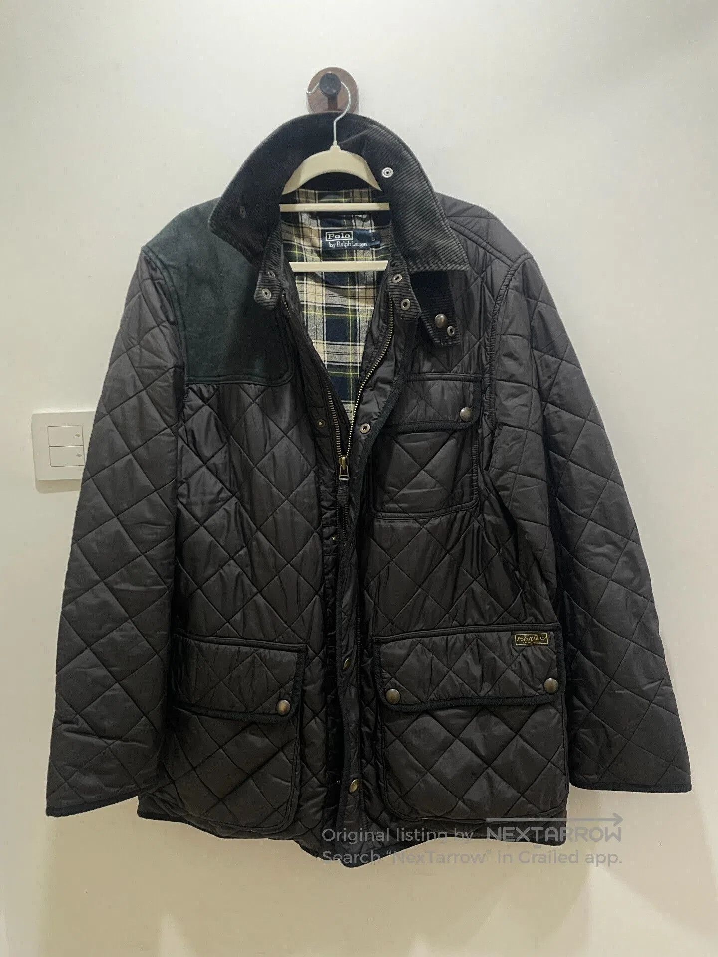 Polo Ralph Lauren Quilted Cotton Jacket with Suede Detail. Size US L / EU 52-54 / 3 - 2 Thumbnail