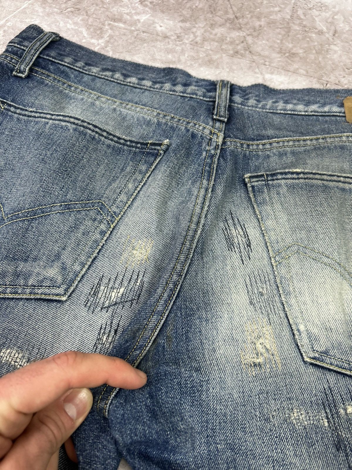 Energie × Pharrell × Sixty ENRARE >* Energie x Pharrel William Stone Wash Denim Jeans Size US 33 - 14 Thumbnail