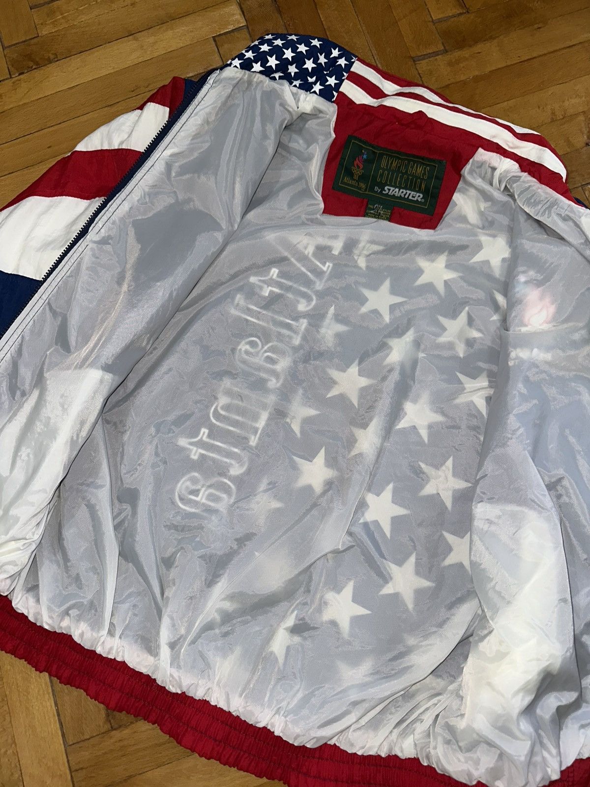 USA Olympics × Vintage Vintage Starter Atlanta USA Olympics 1996 baggy windbreaker Size US L / EU 52-54 / 3 - 5 Thumbnail