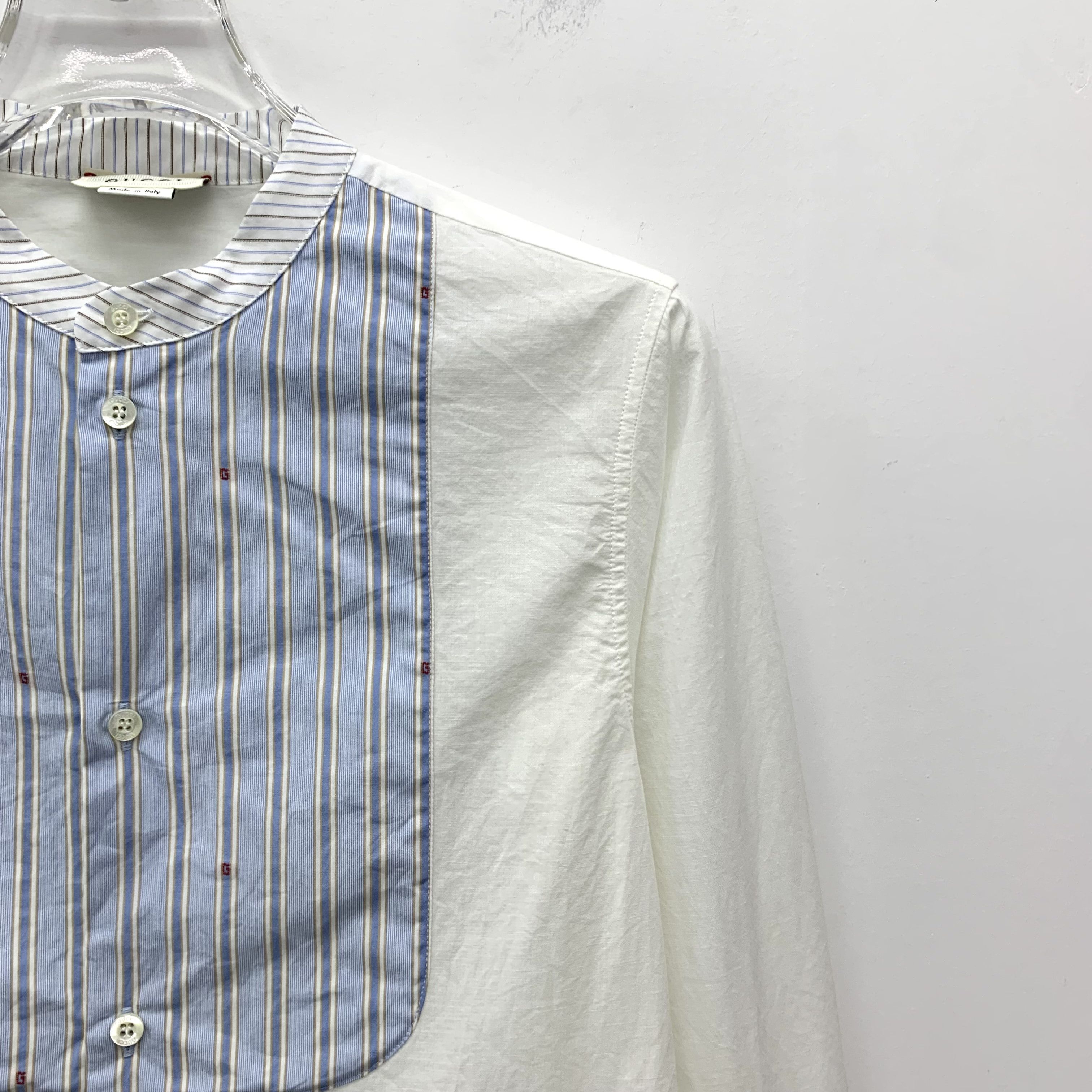 Gucci Gucci White Striped Cotton Button-Up Shirt (Size 8) Size M / US 6-8 / IT 42-44 - 6 Thumbnail