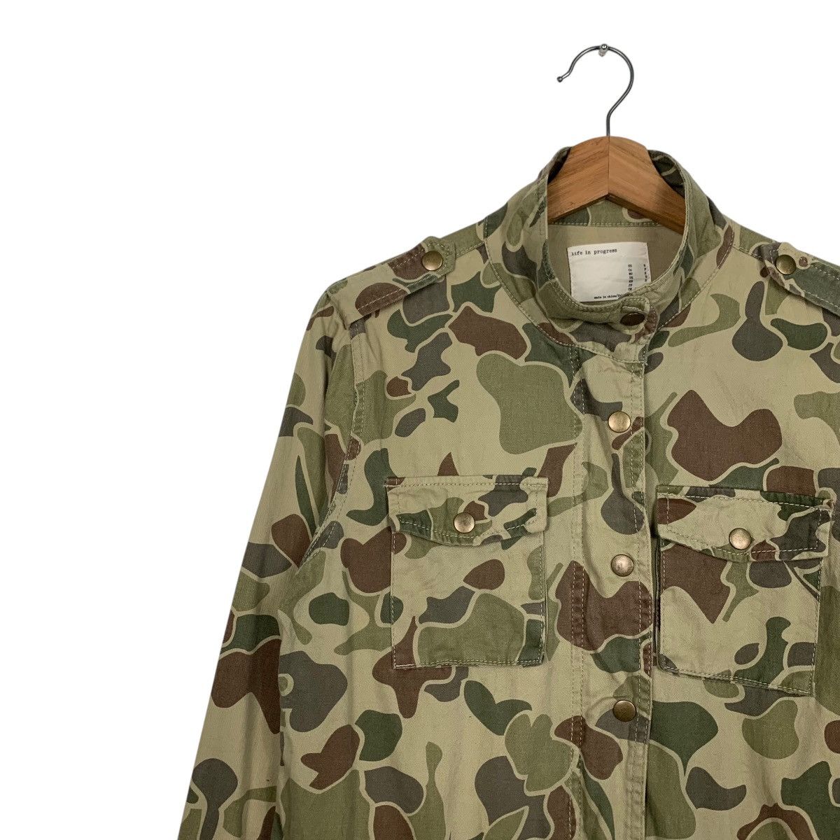 Japanese Brand LIFE IN PROGRESS Four Pocket Camo Chore Jacket #1575-C70 Size US S / EU 44-46 / 1 - 6 Thumbnail