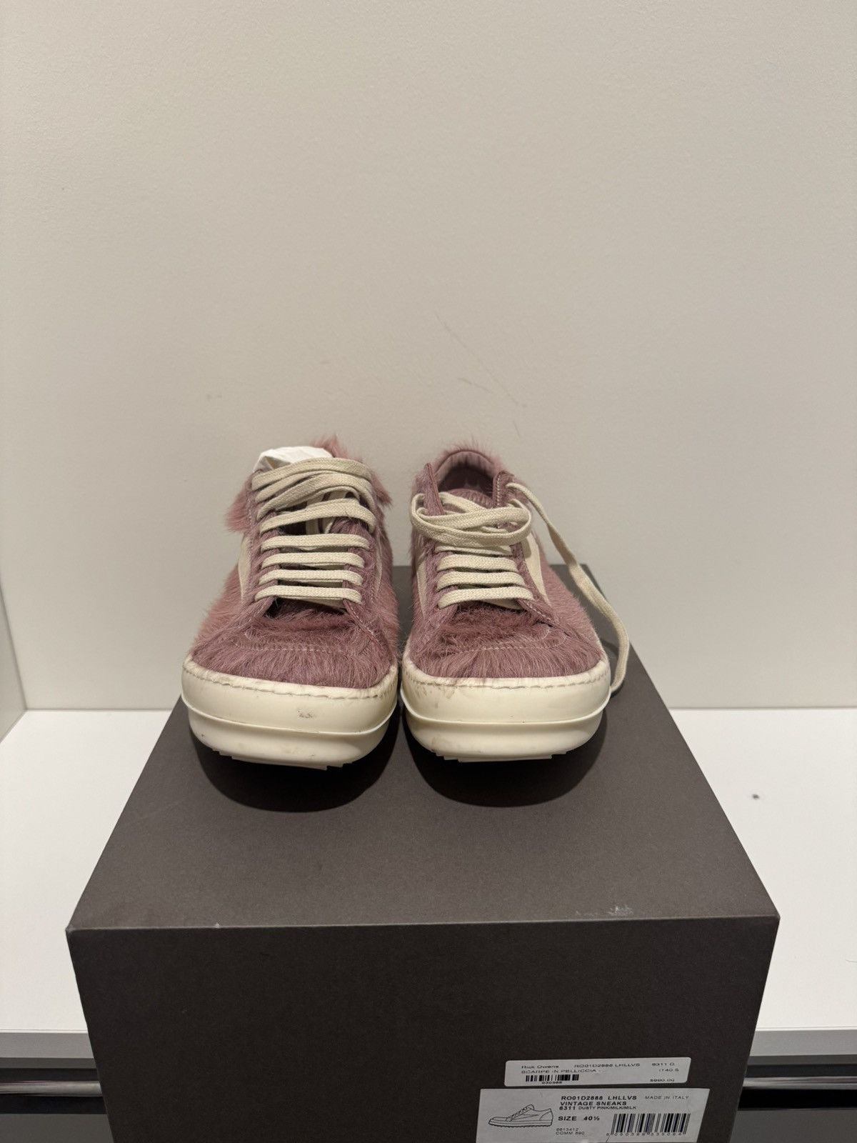 Rick Owens Rick Owens Wmns Pelliccia Vintage Low 'Dusty Pink' Size US 10.5 / IT 40.5 - 5 Thumbnail