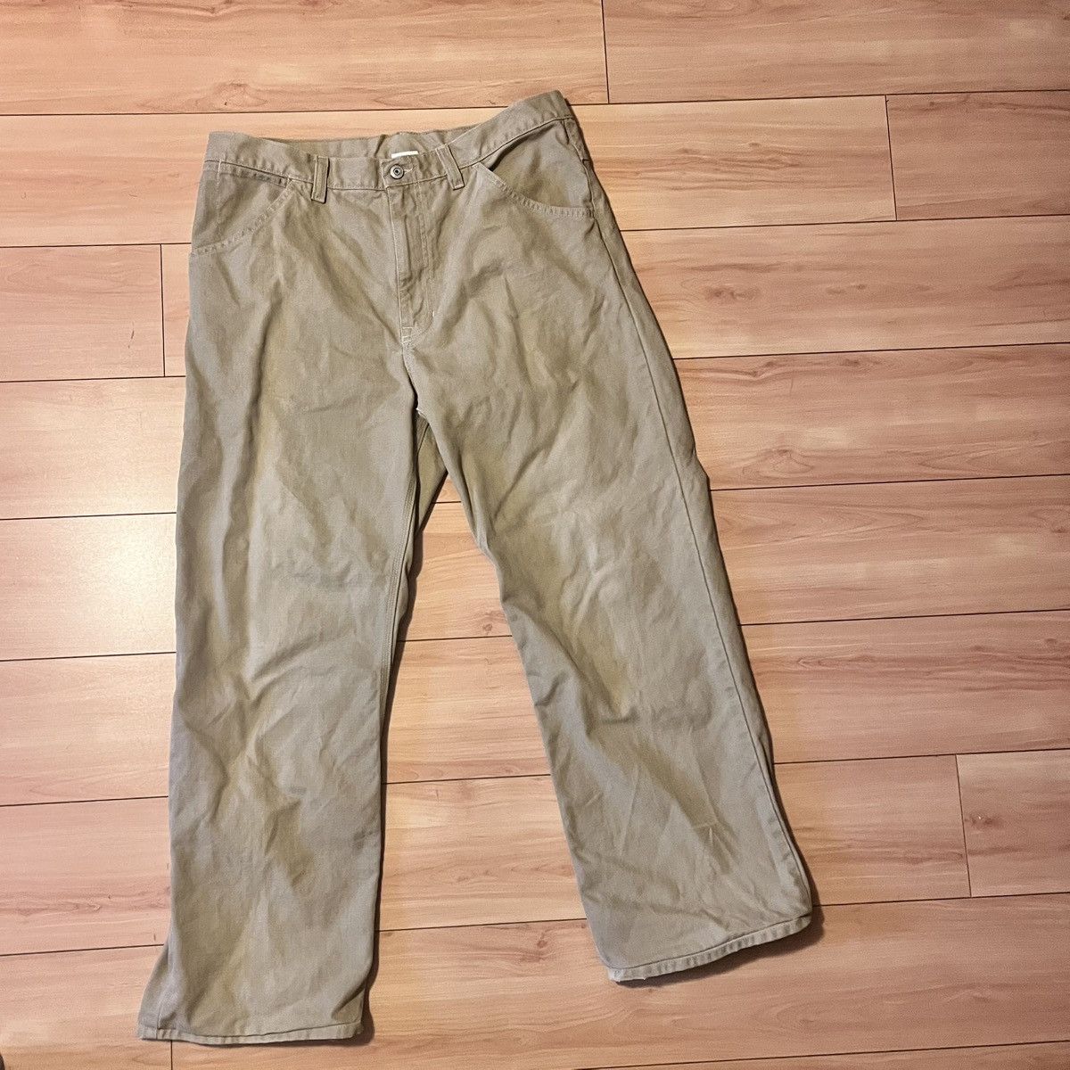 Gap Tan GAP baggy workwear pants Size US 35 - 1 Thumbnail