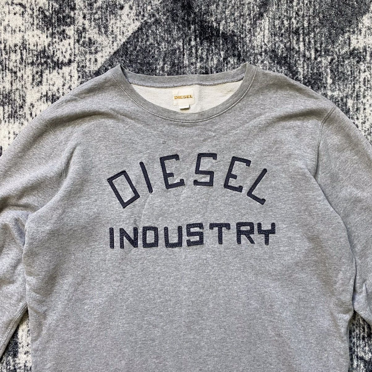 Diesel Vintage Diesel Industry Sweatshirt Grey Big Logo Y2K 90s Size US XL / EU 56 / 4 - 2 Thumbnail
