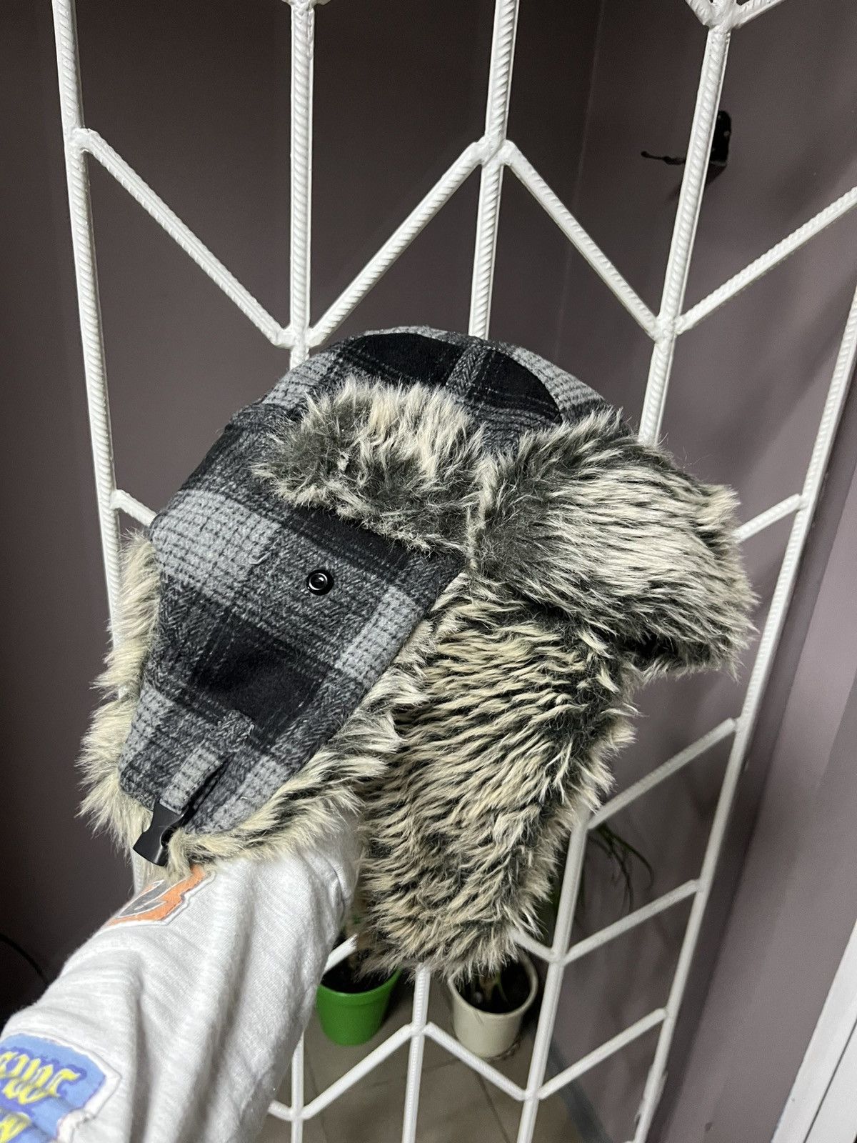 Japanese Brand Ushanka Trapper Hat Furry Mohair Fuzzy Fur Hat Y2K 90s rare Size ONE SIZE - 1 Thumbnail