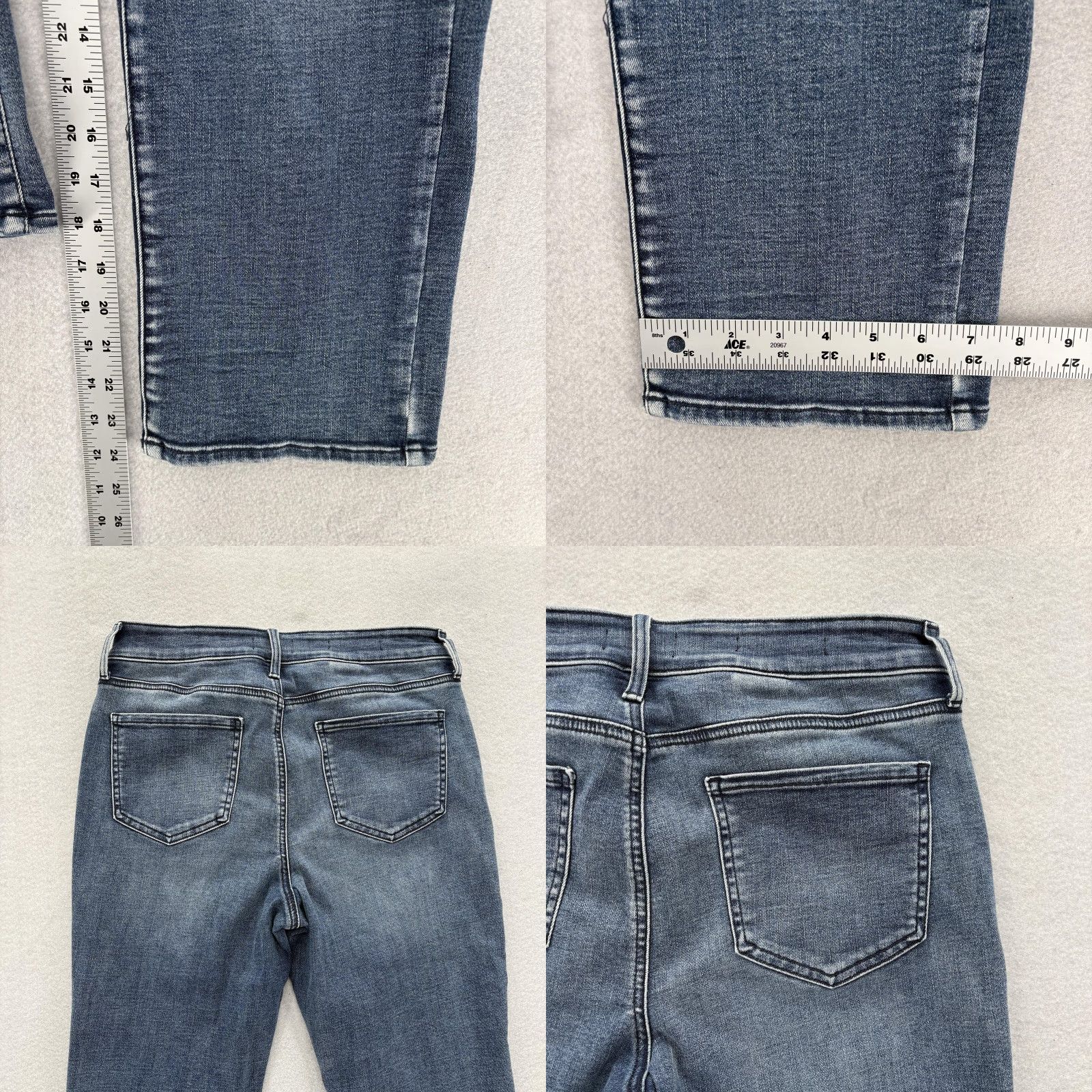 NYDJ NYDJ Jeans Womens 10P Petite Blue Straight High Rise Lift Tuck Stretch Denim Size 32" / US 10 / IT 46 - 8 Thumbnail