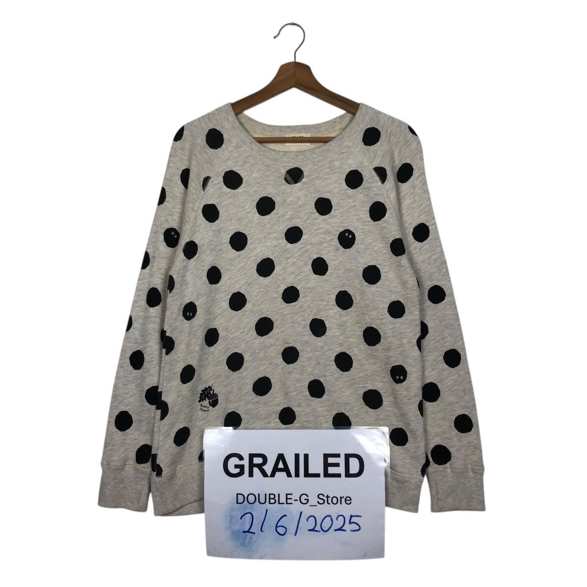 Japanese Brand BEAMS HEART Polka Dot Crewneck Sweatshirt Issey Miyake Size US M / EU 48-50 / 2 - 1 Thumbnail