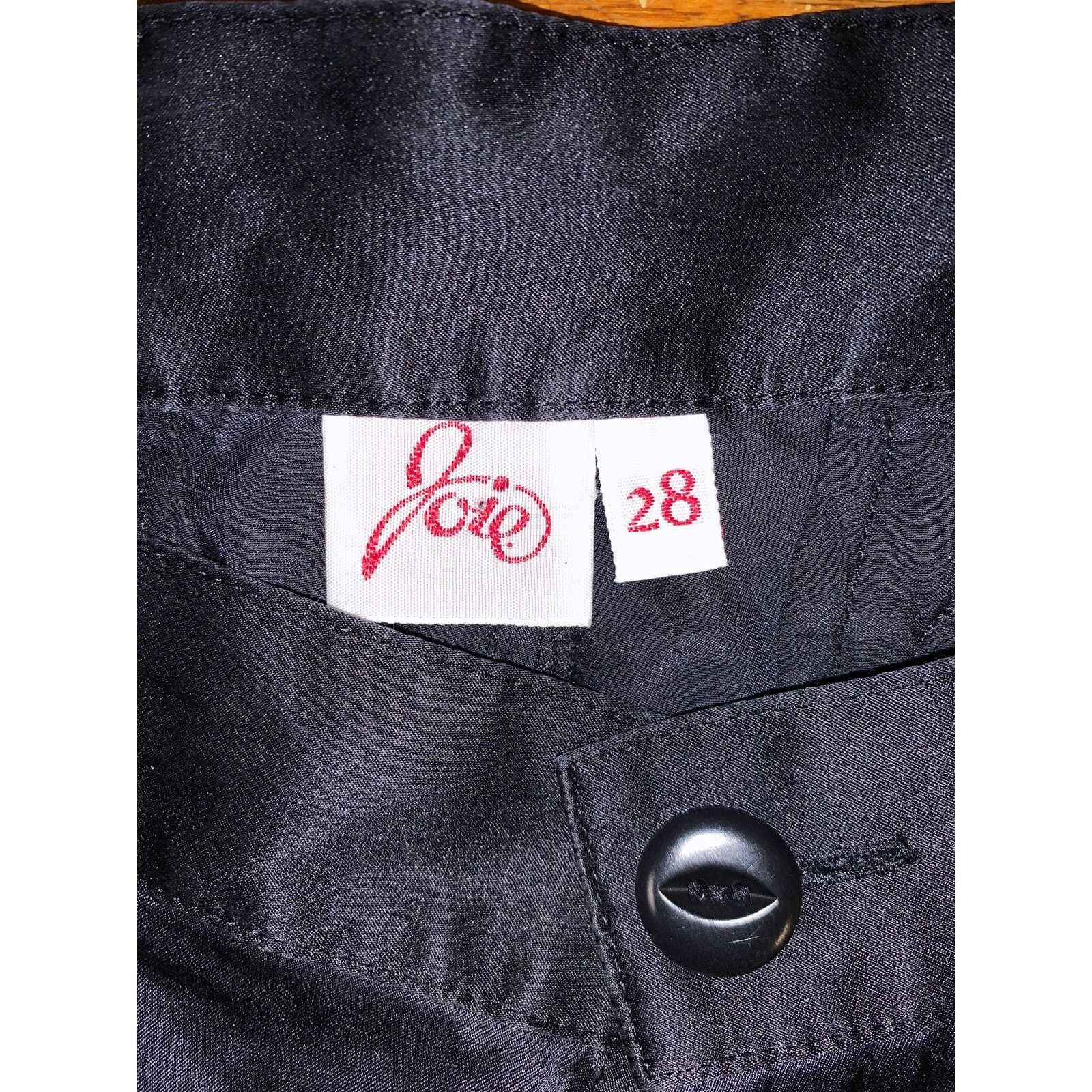 Joie × Vintage Joie Black Silk Cargo Pants Womens Size 28 Y2K Parachute Size 28" / US 6 / IT 42 - 3 Thumbnail