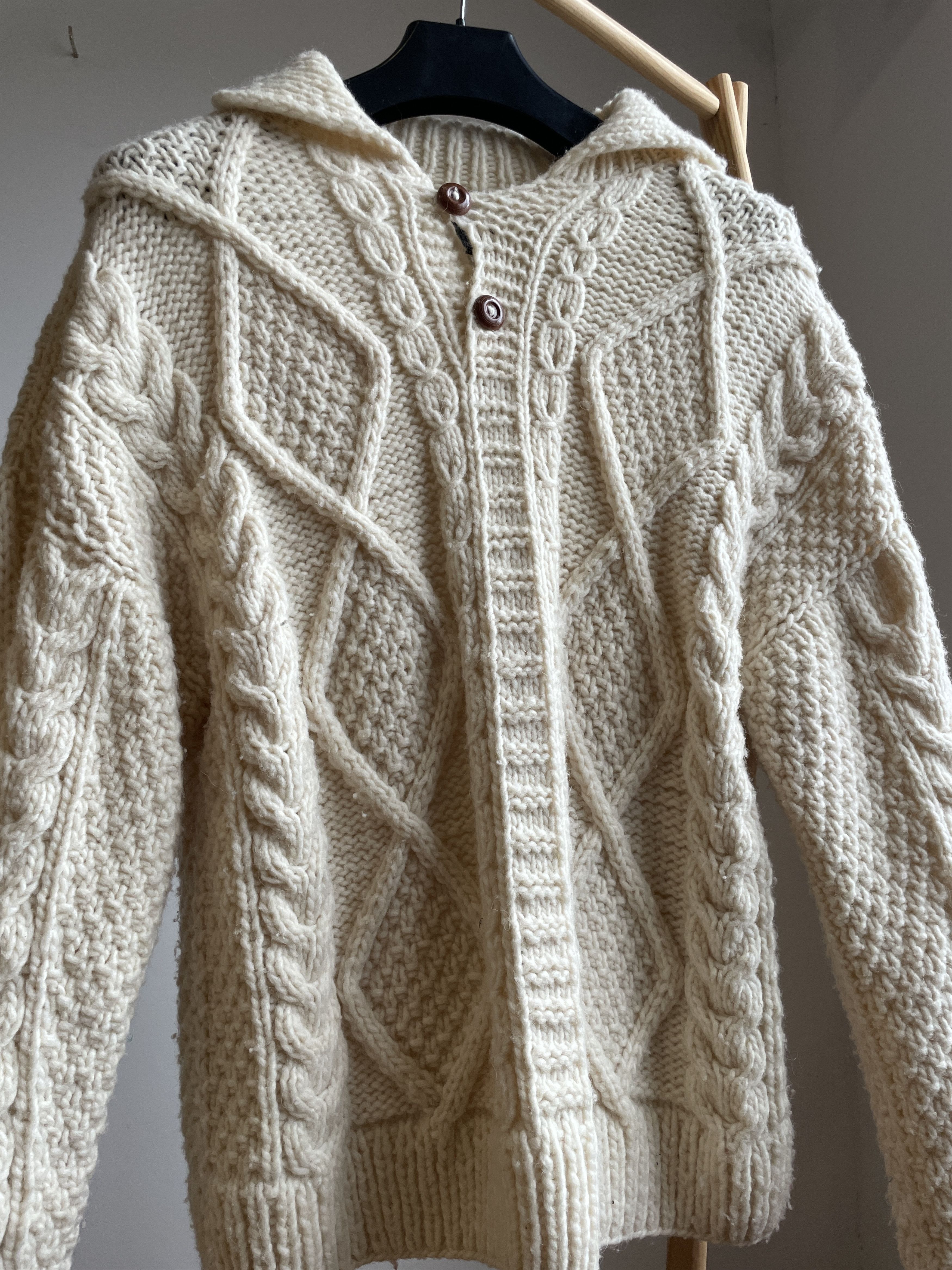 Native Artesania Otavalo Ecuador Vintage Cable Knit Wool Sweater Size US M / EU 48-50 / 2 - 4 Thumbnail