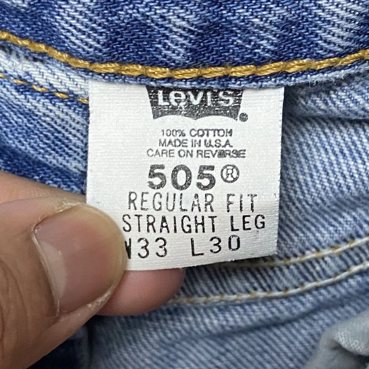Levi's × Vintage Vintage Levis 505 Jeans 32 x 31 1990s Made in USA Denim Size US 32 / EU 48 - 5 Thumbnail