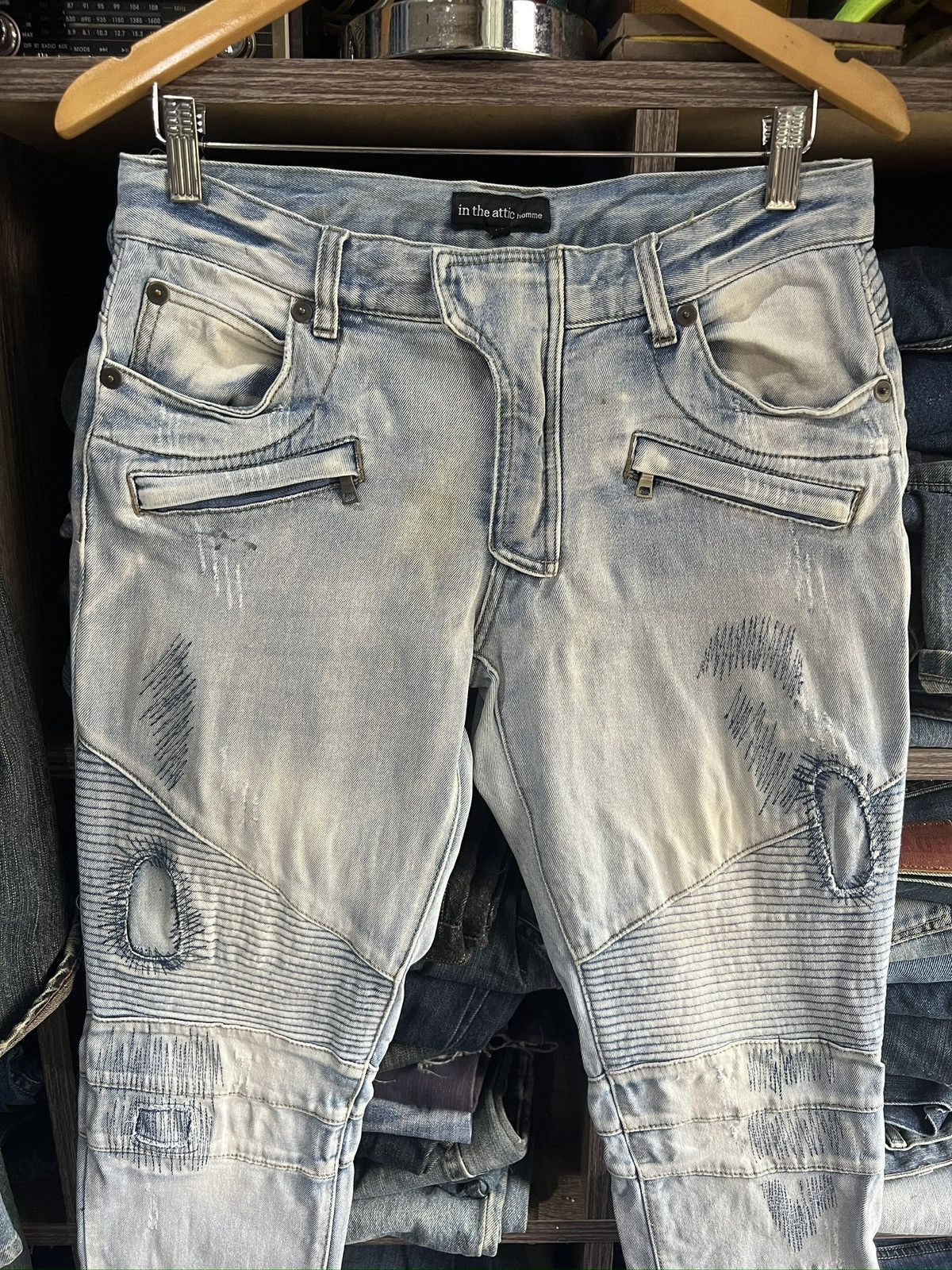 🔥Rare In The Attic Homme Biker Denim