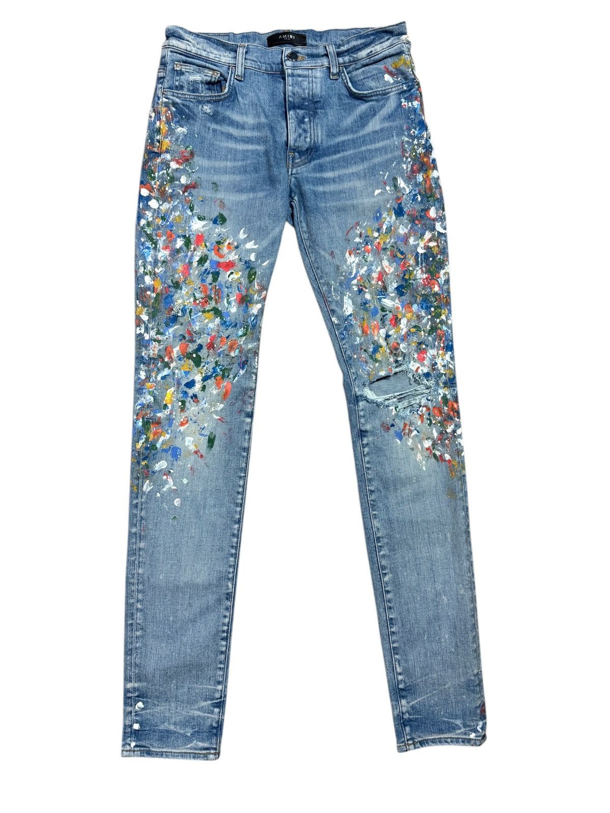 Amiri Amiri Skinny Painter Jeans Blue Size 31 Size US 31 - 1 Thumbnail
