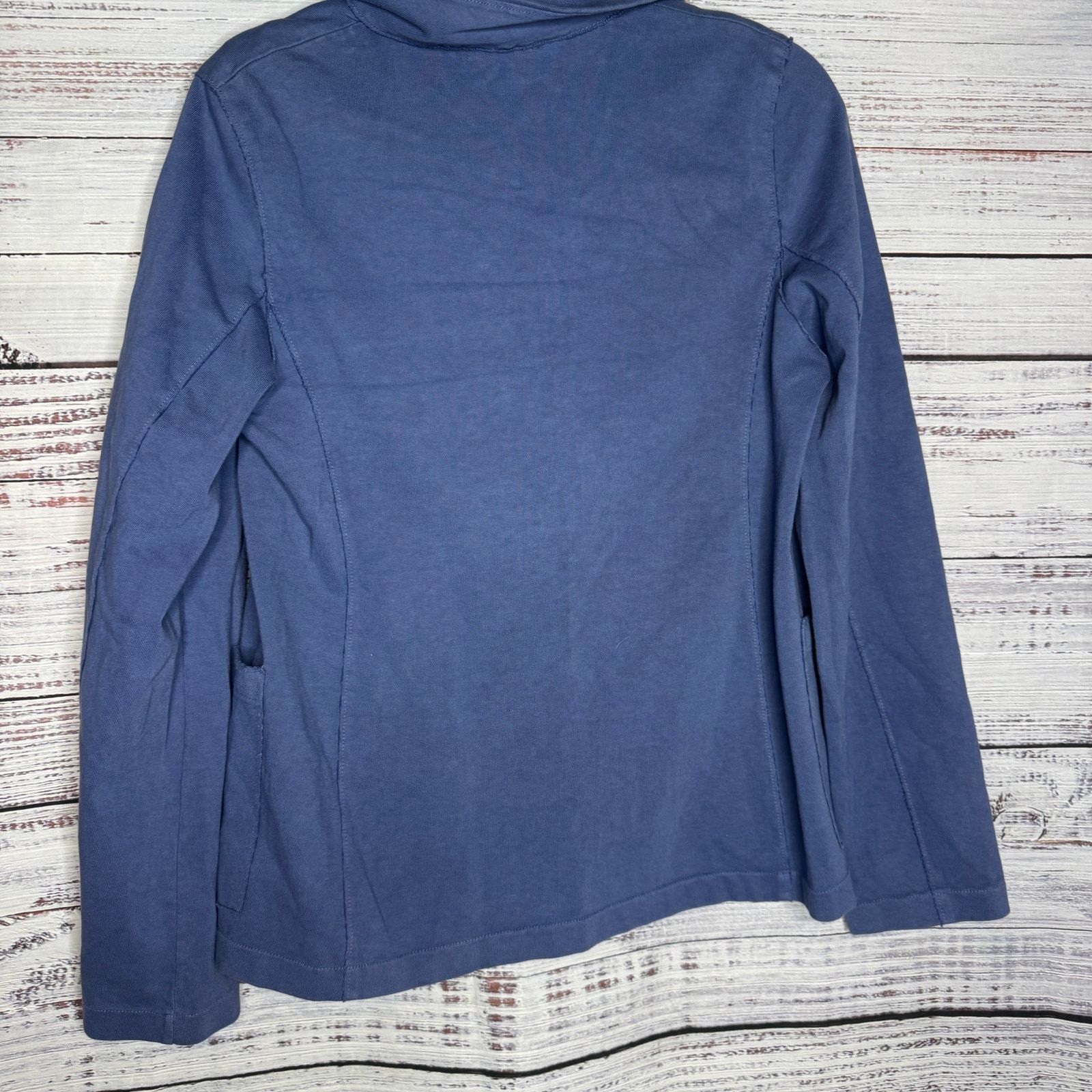 Harris Wharf London Harris Wharf London Blue Cotton Jersey Blazer Jacket Med Size M / US 6-8 / IT 42-44 - 3 Thumbnail
