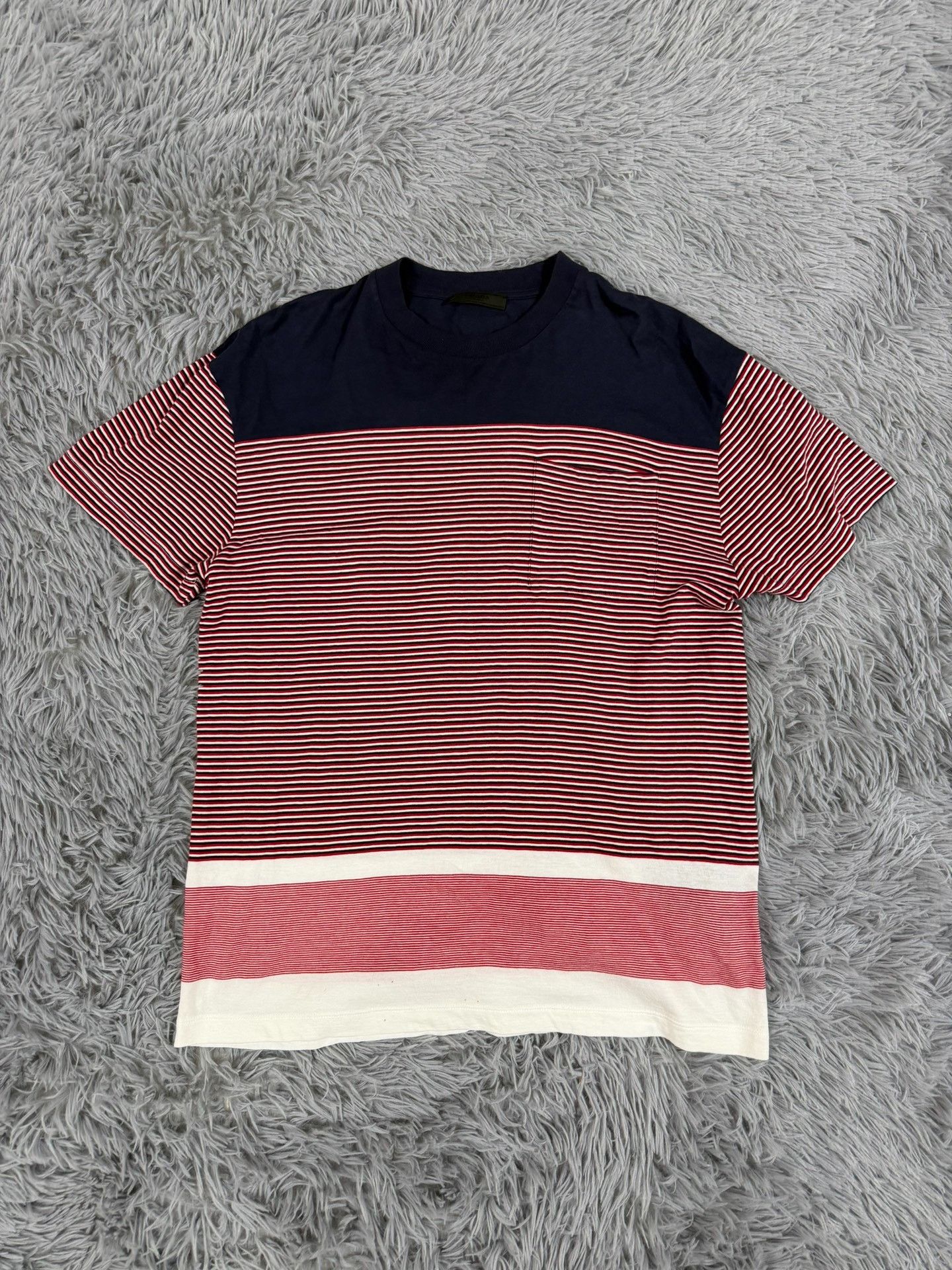 Prada Prada Striped Pink T-Shirt S Women Size S / US 4 / IT 40 - 1 Thumbnail