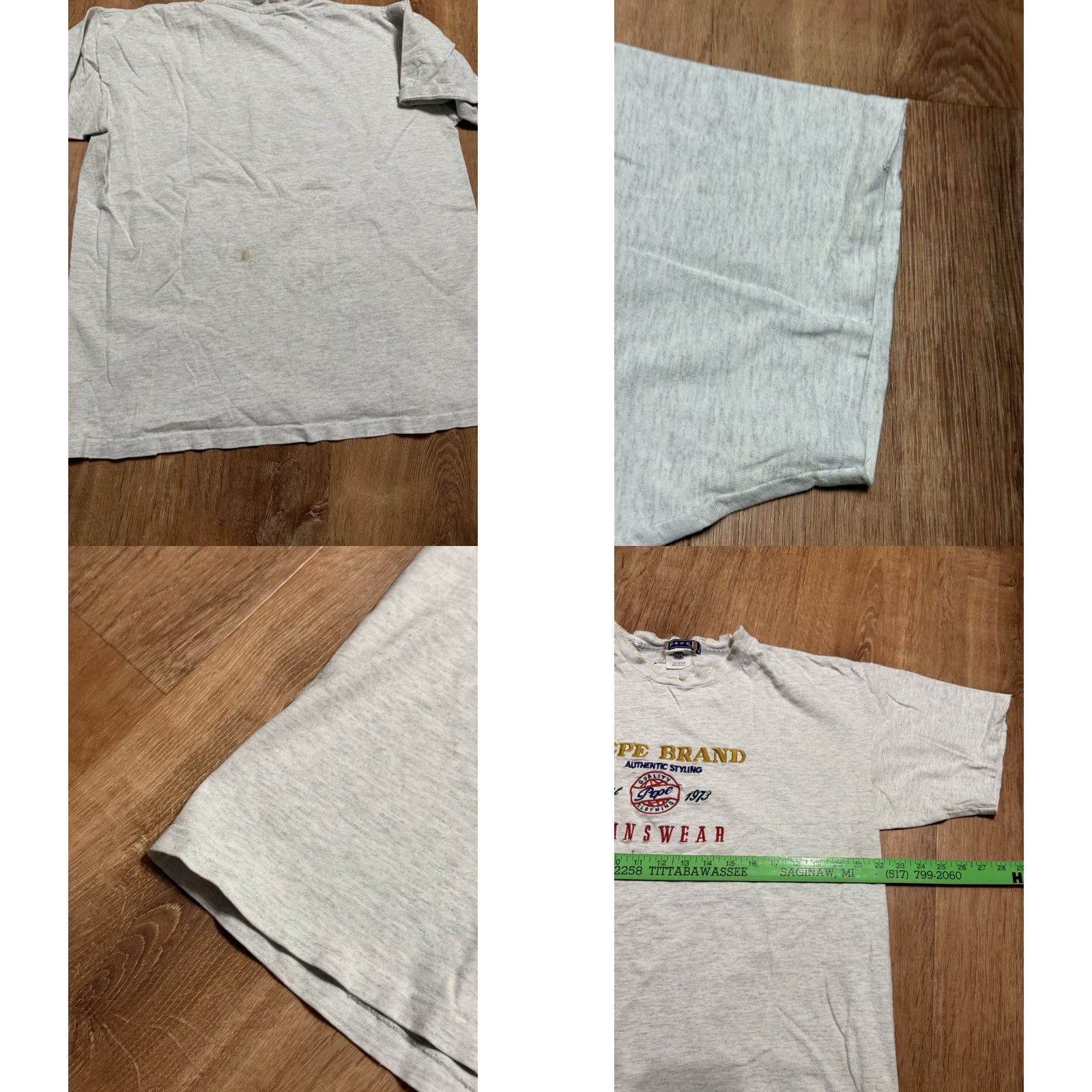 Pepe Jeans VINTAGE Pepe Jeans Single Stitch T-Shirt Mens XL Gray 90s Thrashed Shirts Size US XL / EU 56 / 4 - 8 Thumbnail