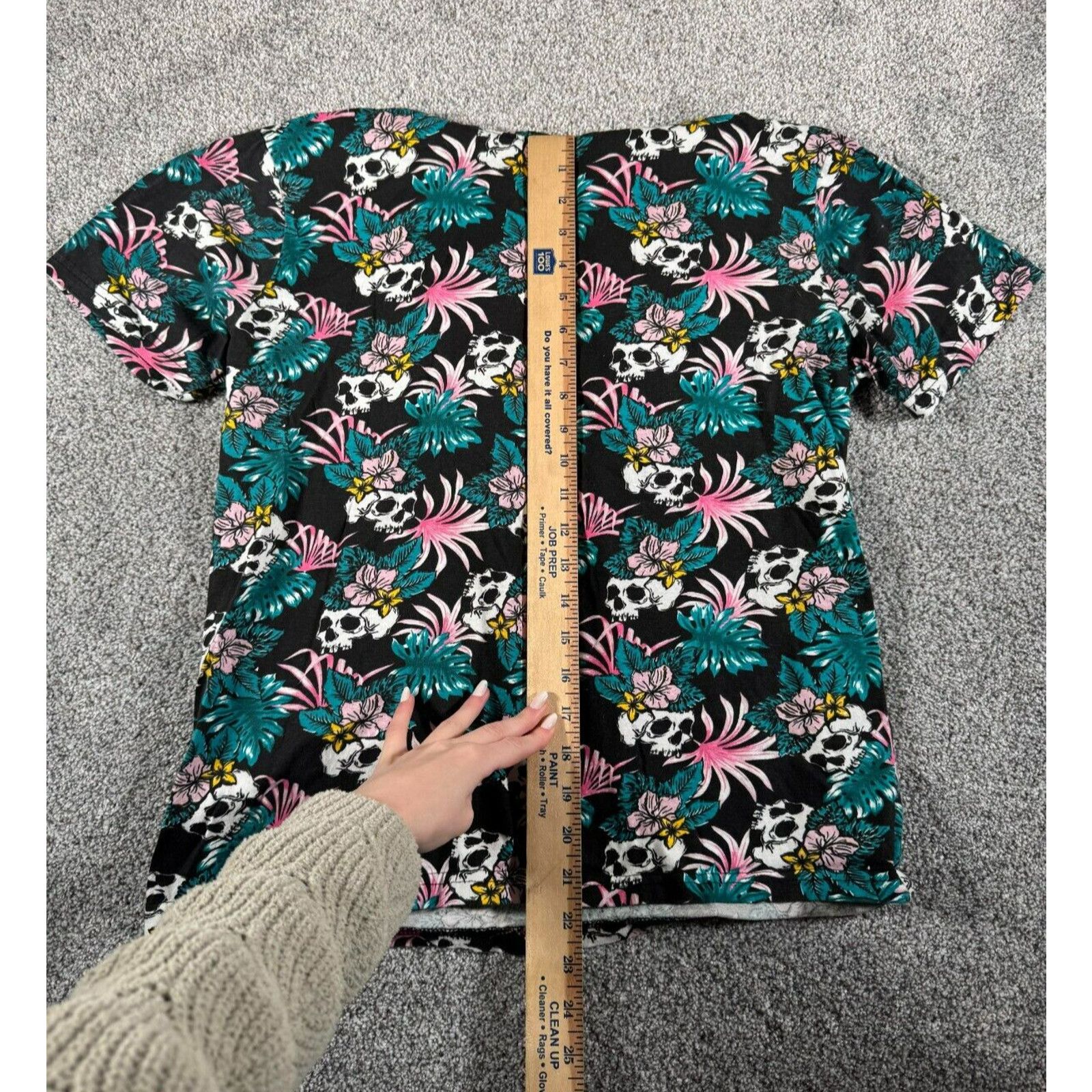 Other WXYZ Shirt Mens M Hooded Tropical Skater Goth Skull Floral Size US M / EU 48-50 / 2 - 5 Thumbnail