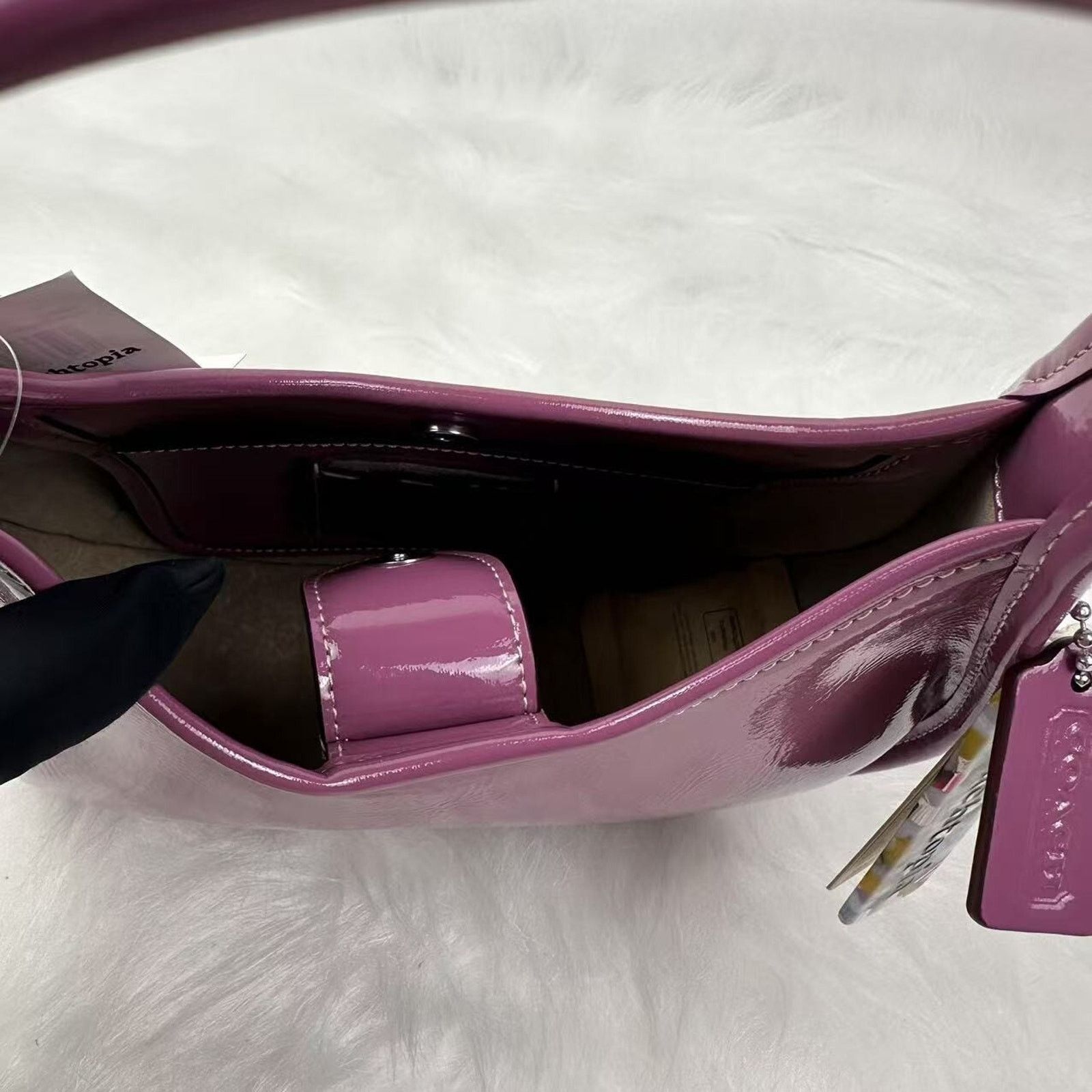 Coach Coach Ergo Shoulder Bag In Coachtopia Leather In Lilac Berry Size ONE SIZE - 5 Thumbnail