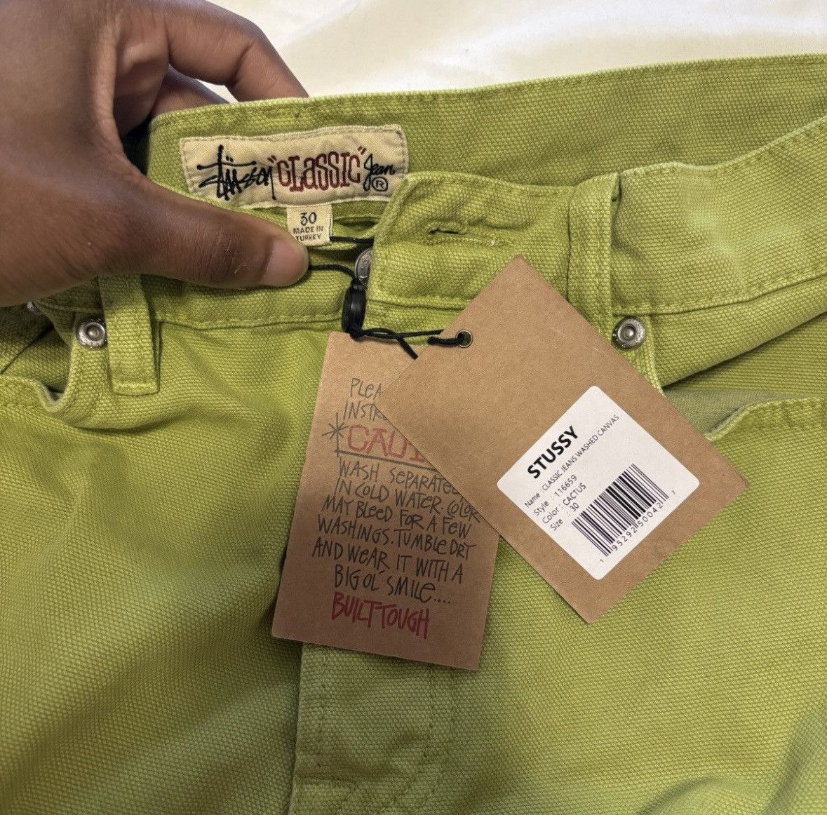 Stussy STUSSY CLASSIC JEANS WASHED CANVAS Size US 30 / EU 46 - 4 Thumbnail