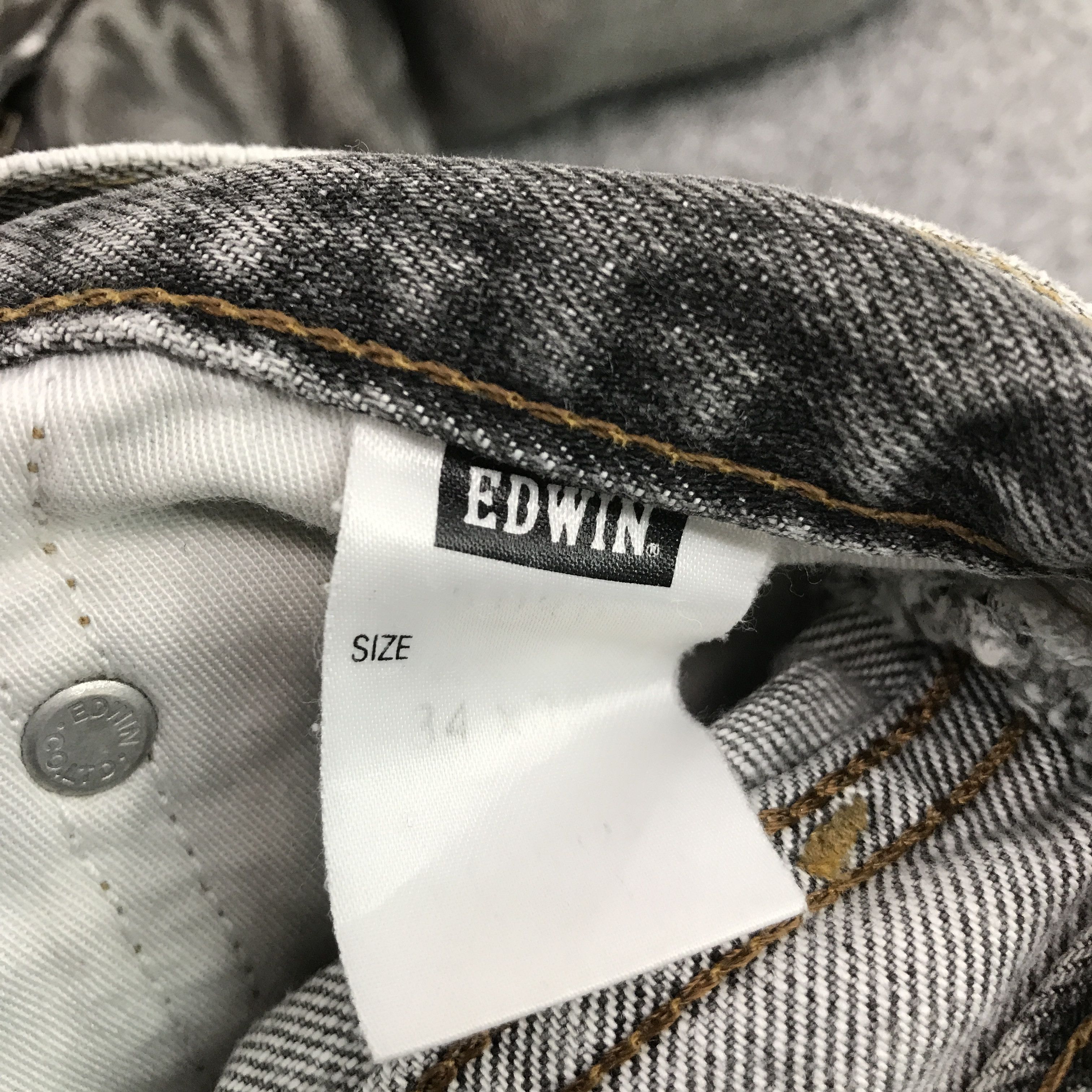 Edwin × Japanese Brand DISTRESSED EDWIN PUNK BLACK FADED DENIM PANTS Size US 32 / EU 48 - 10 Thumbnail