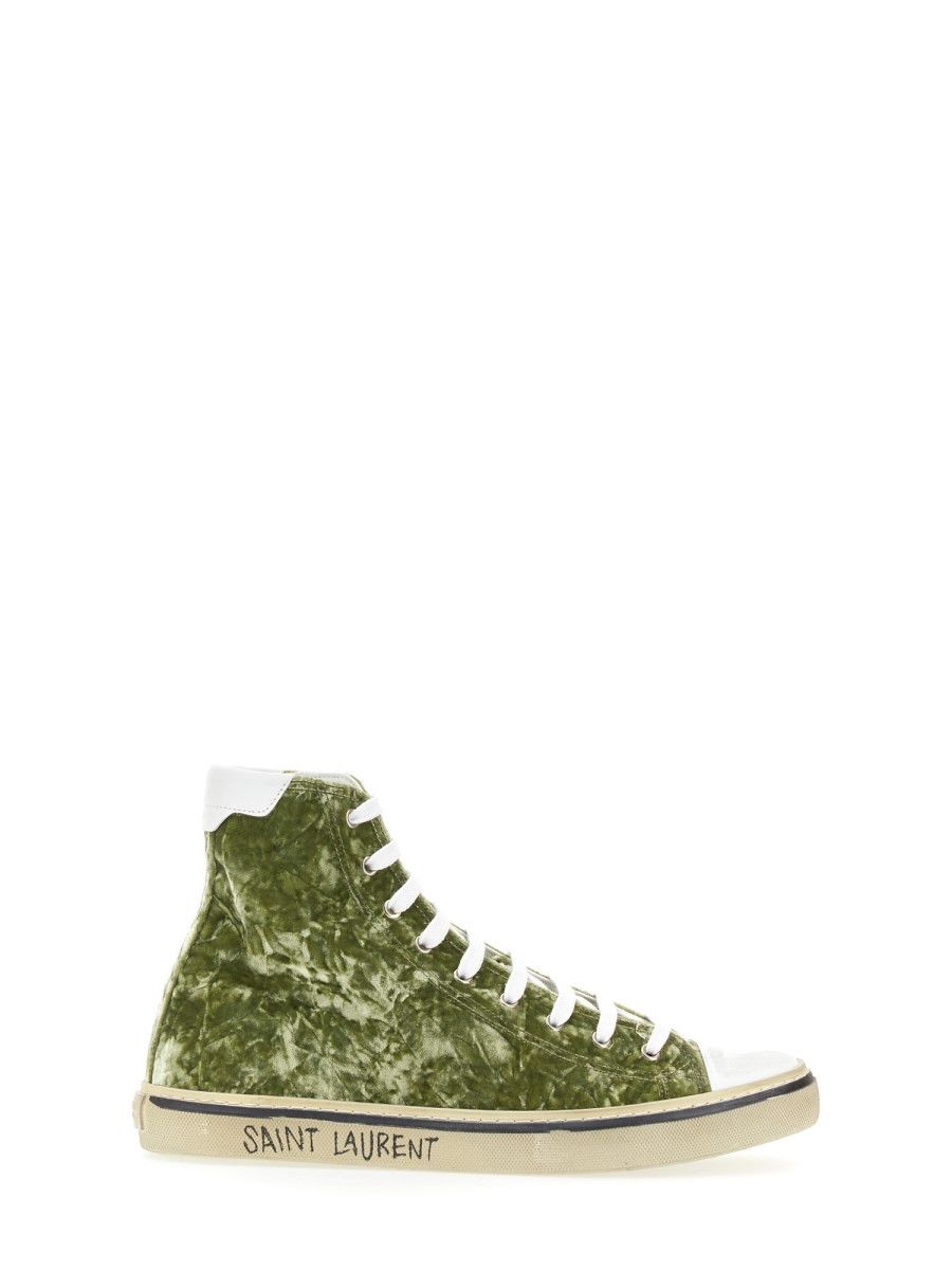 Saint Laurent Paris o1bcso1str0724 Hi-Top Sneaker in Green Size US 11 / EU 44 - 1 Thumbnail