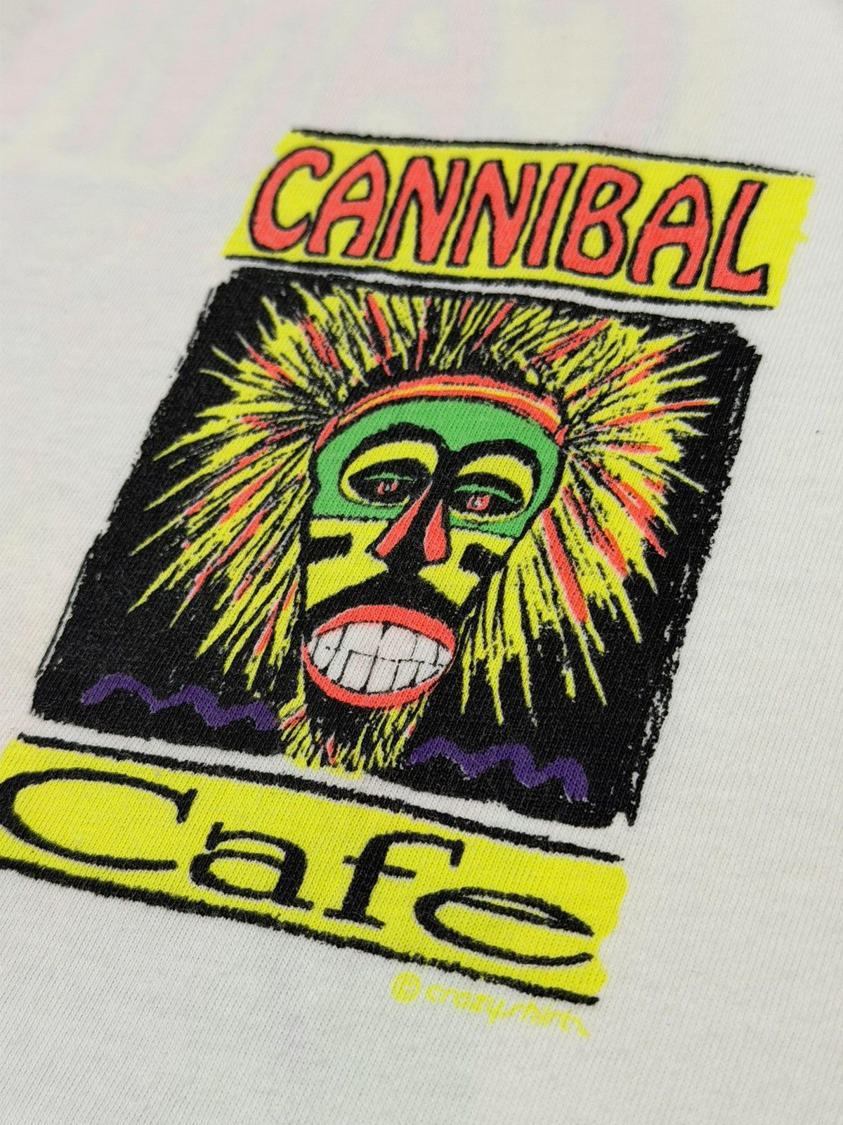 Vintage Vintage 90s Crazy Shirts Hawaii Cannibal Cafe Single Stitch Size US L / EU 52-54 / 3 - 9 Thumbnail