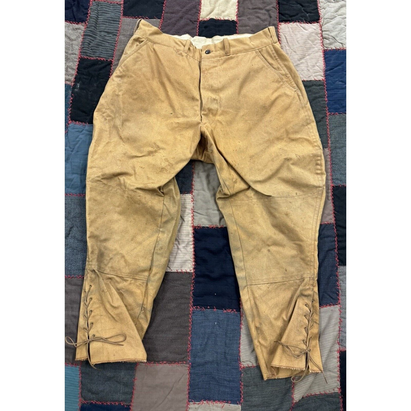 Other Vintage 1930 Union Made Canvas Breeches Hunting W32 X L26 Size US 32 / EU 48 - 1 Thumbnail
