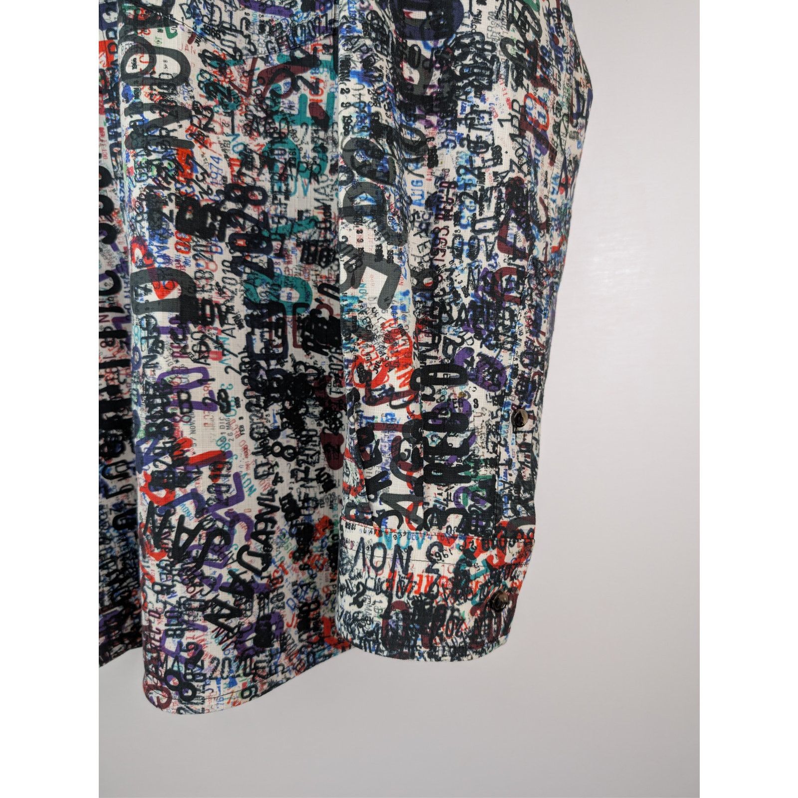 Bottega Veneta o1rshd1 Cotton Wool Date Memory Print Shirt in Chalk / Multi Size US L / EU 52-54 / 3 - 5 Thumbnail