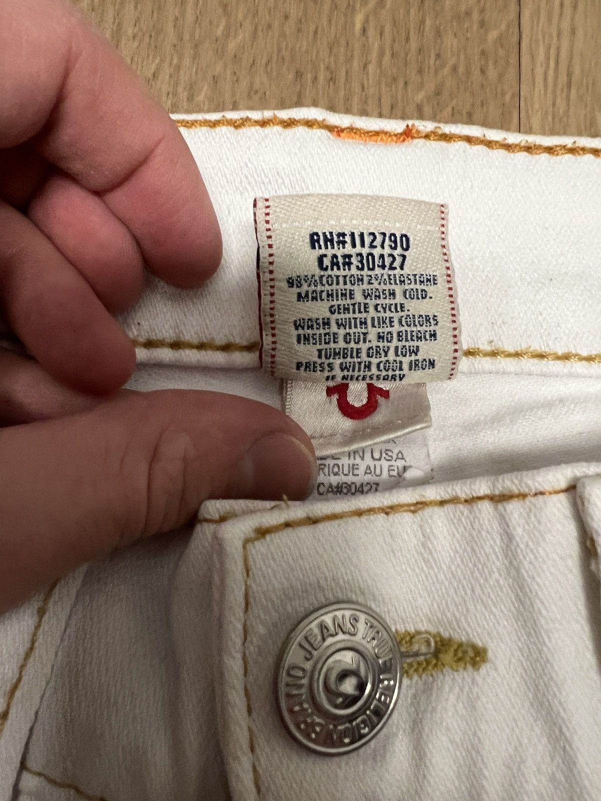 True Religion OG True Religion Ricky Jeans White Size US 33 - 4 Thumbnail