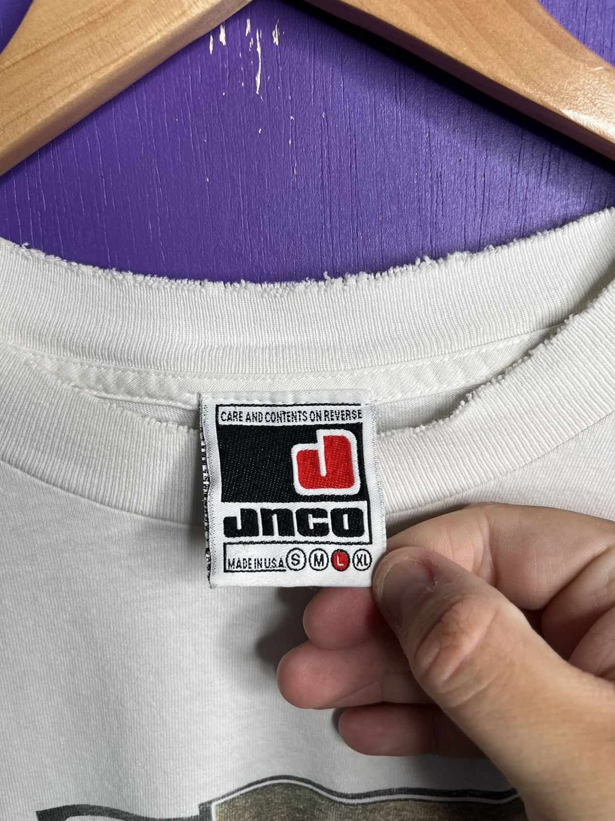 JNCO × Vintage Vintage 90S JNCO crash box logo t-shirt Size US L / EU 52-54 / 3 - 4 Thumbnail