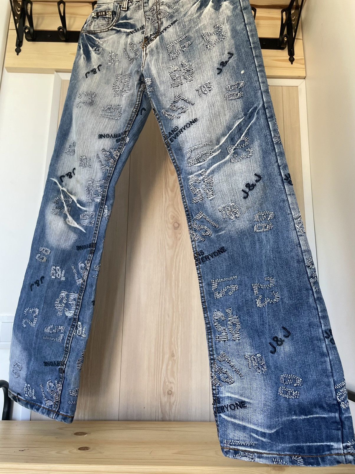 Japanese Brand × Vintage Crazy Vintage Y2K Archive Avant Garde Blue Denim Jeans Size US 30 / EU 46 - 5 Thumbnail