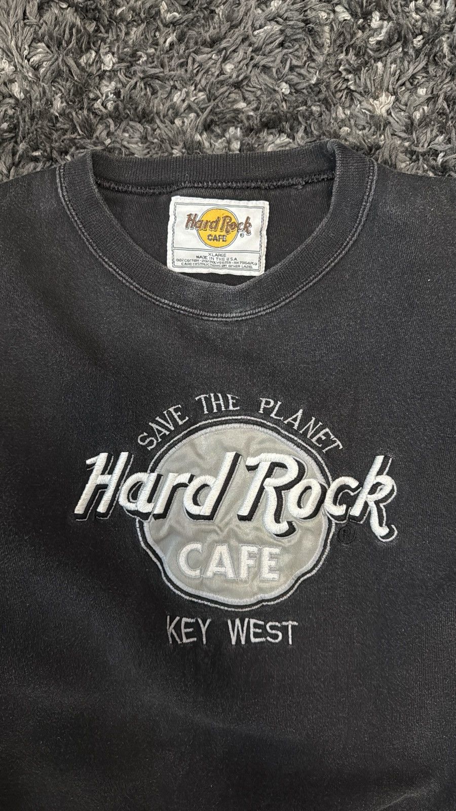 Hard Rock Cafe Vintage 90s Hard Rock Cafe Crewneck Sweatshirt XL Size US XL / EU 56 / 4 - 2 Thumbnail