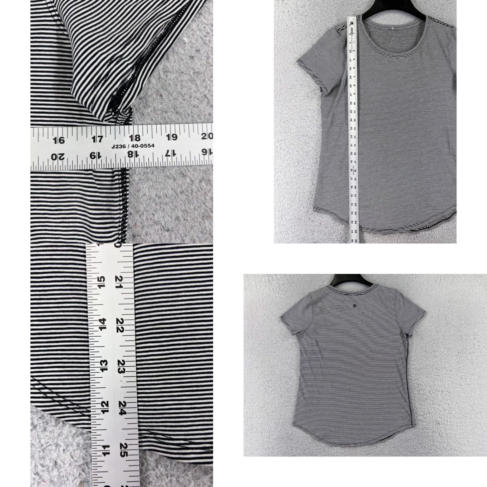 Lululemon Lululemon Shirt Women 6 Black White Stripe Pima Cotton Love Crew III W3DMBS Size M / US 6-8 / IT 42-44 - 8 Thumbnail