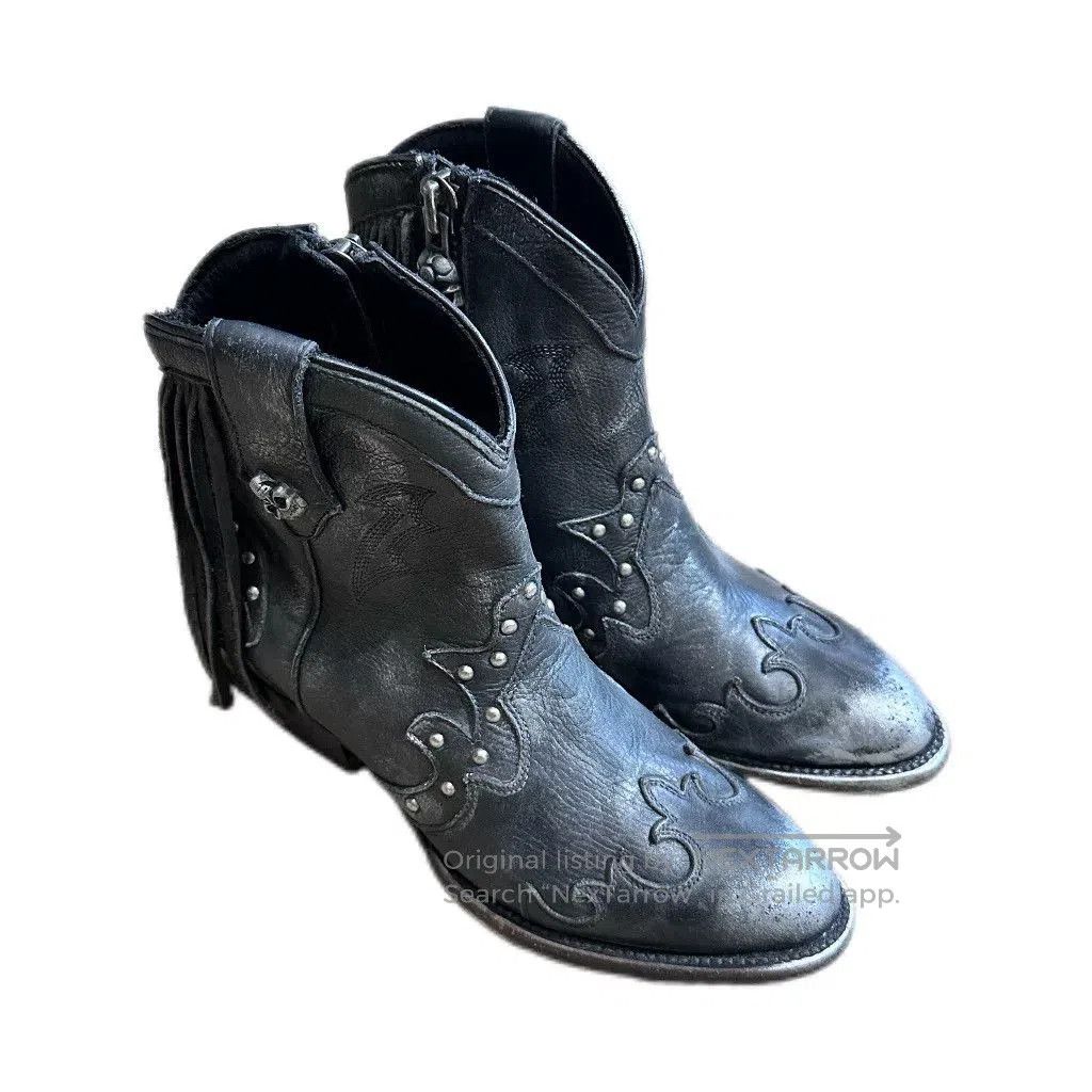 New Rock New Rock Distressed Fringe Western Boots. Size US 7 / IT 37 - 3 Thumbnail