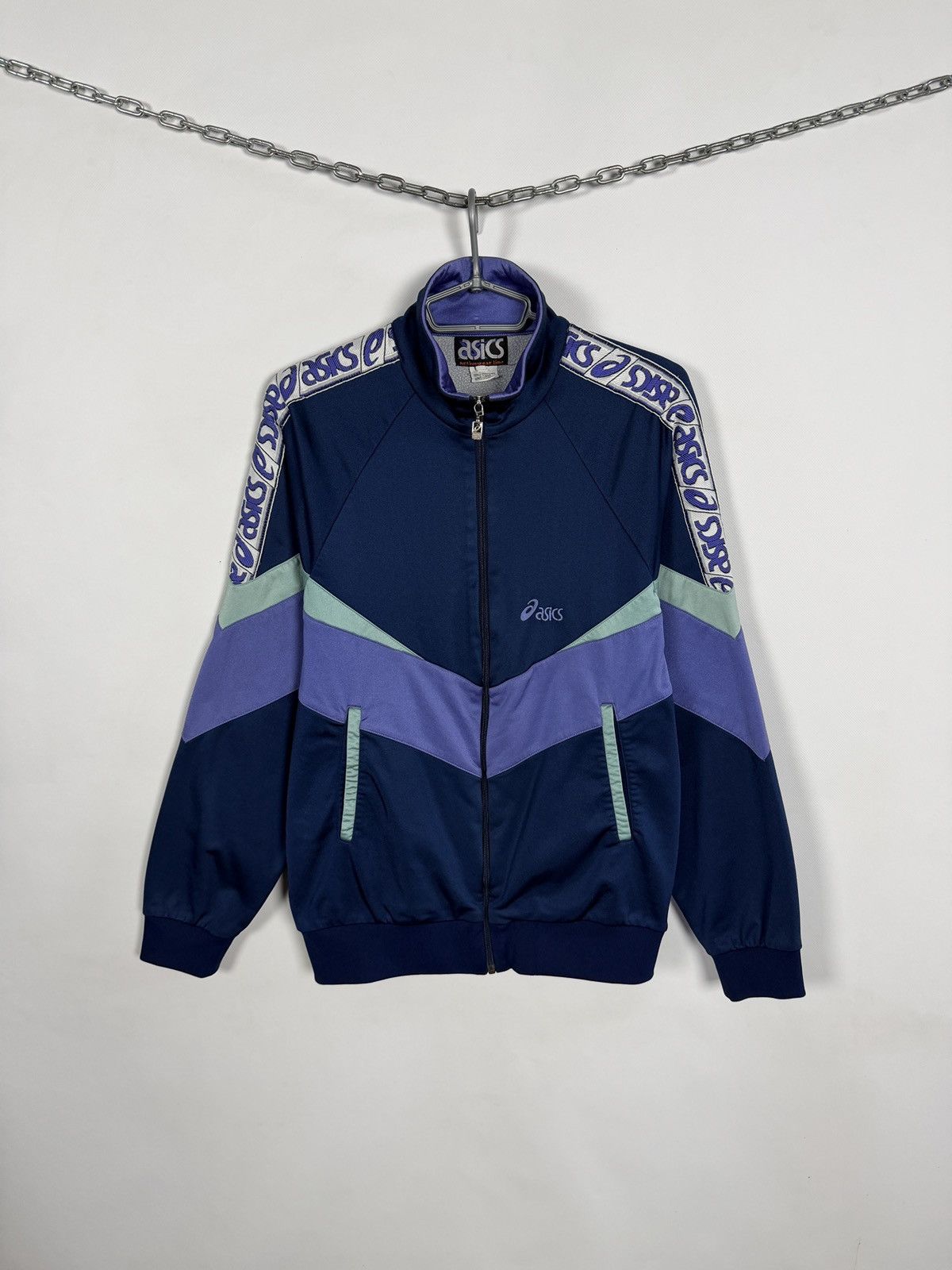 Asics Asics Vintage 90s Track Jacket Full Zip Sportswear Size 54 Size US M / EU 48-50 / 2 - 1 Thumbnail
