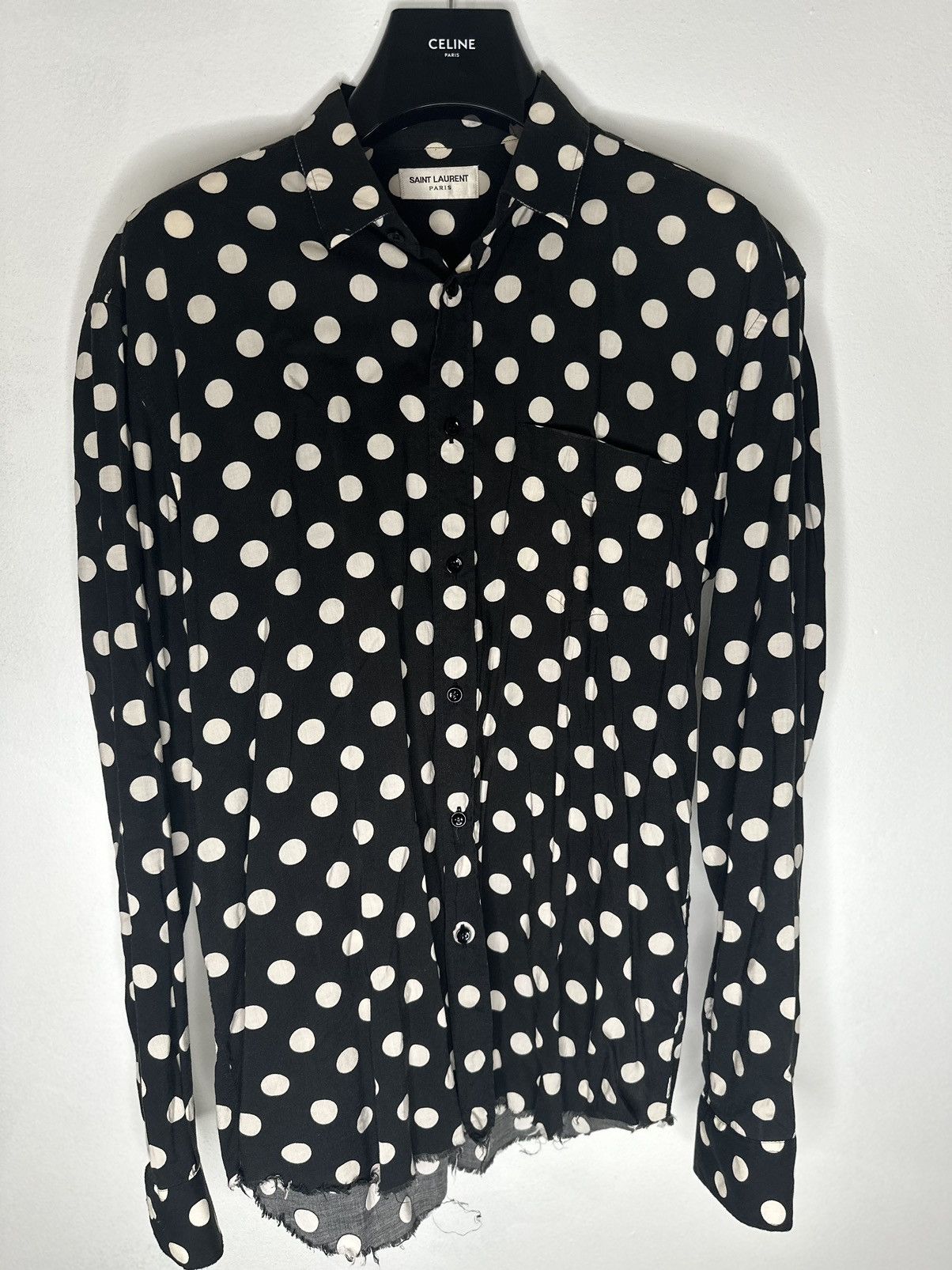 Saint Laurent Paris Polka Dot Shirt | Grailed
