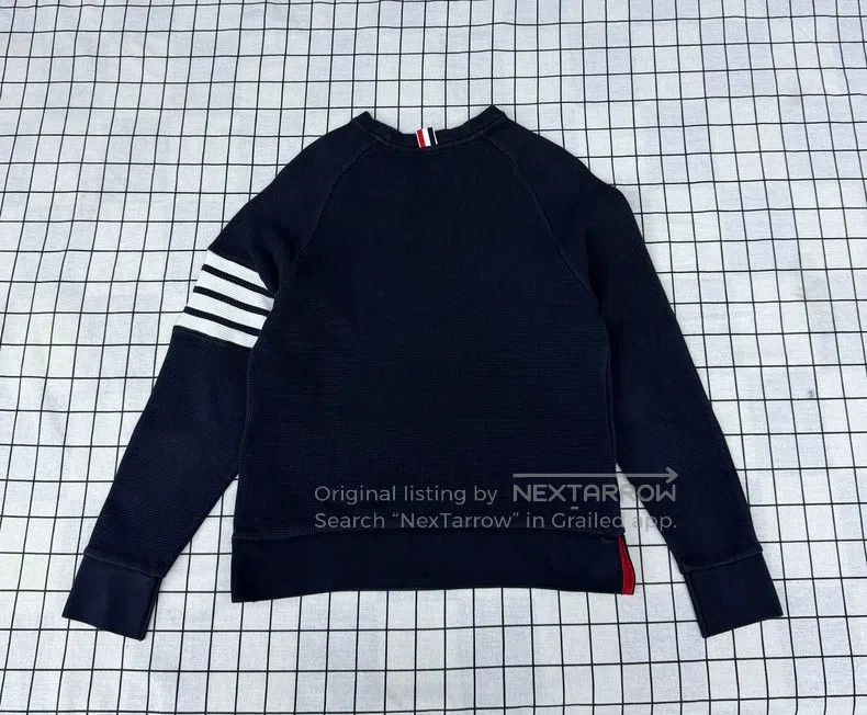 Thom Browne Thom Browne Classic waffle sweatshirt long sleeve Size US M / EU 48-50 / 2 - 2 Thumbnail