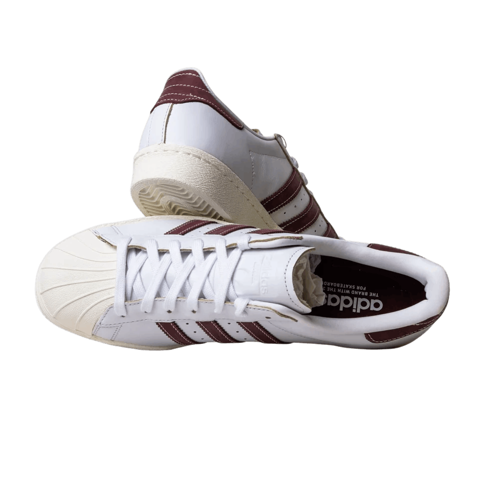Adidas o1mle0426 Unisex Superstar 80 Low-Top Sneakers in White/Red Size US 14 / EU 47 - 4 Thumbnail