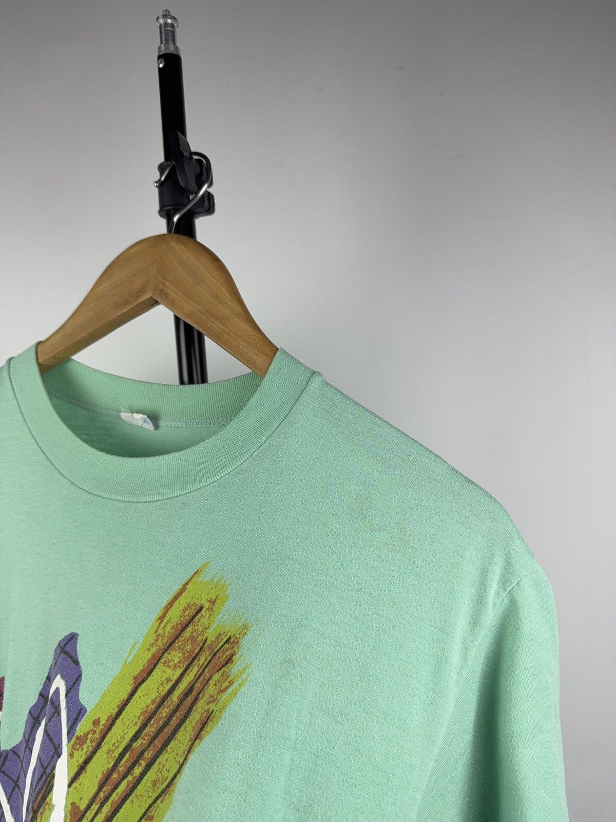 Adidas Vintage Retro Rare 80s Adidas Trefoil Logo Graphic Tee Green Size US M / EU 48-50 / 2 - 3 Thumbnail