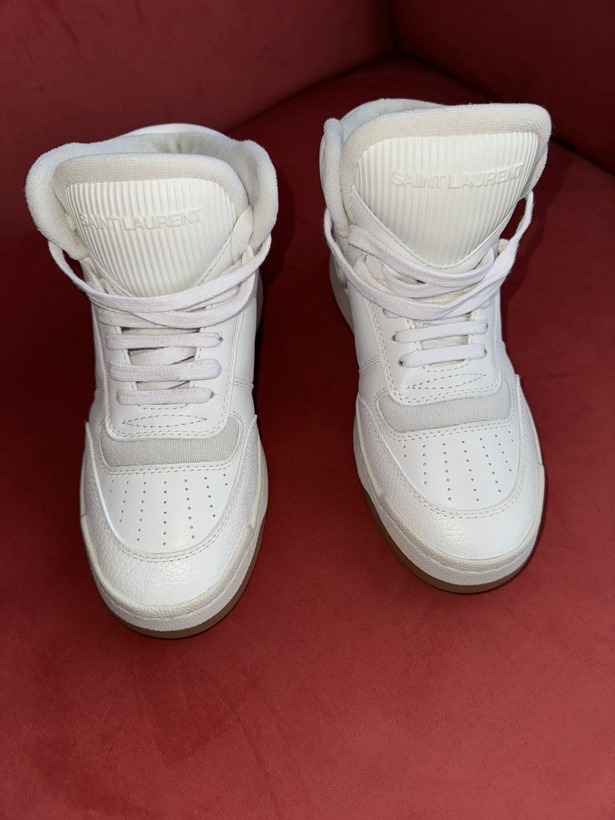 Saint Laurent Paris Saint Laurent white high sneakers, size 36.5 It Size US 6.5 / IT 36.5 - 3 Thumbnail