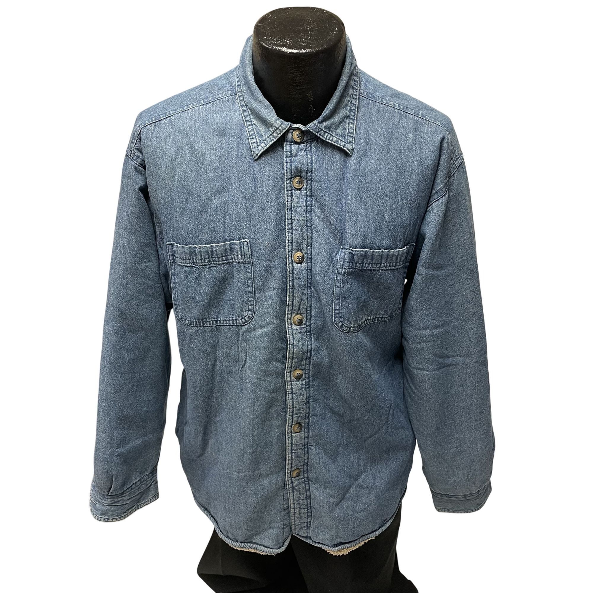 Wrangler Vtg Wrangler Blue Jean FLEECE LINED Mechanic Jacket Size US L / EU 52-54 / 3 - 2 Thumbnail