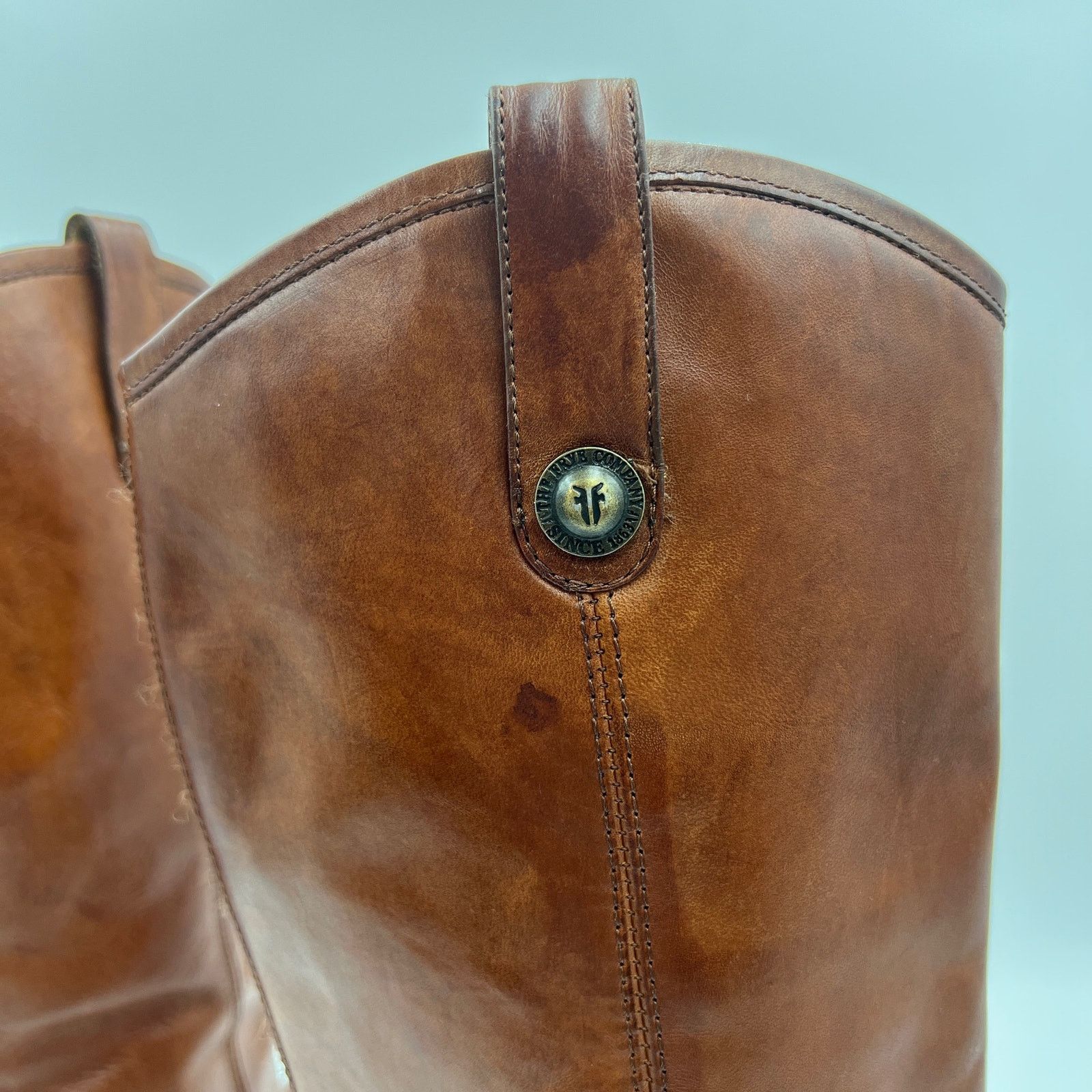 Frye Frye Cox Knee High Leather Boots Cognac Brown Size US 7 / IT 37 - 4 Thumbnail