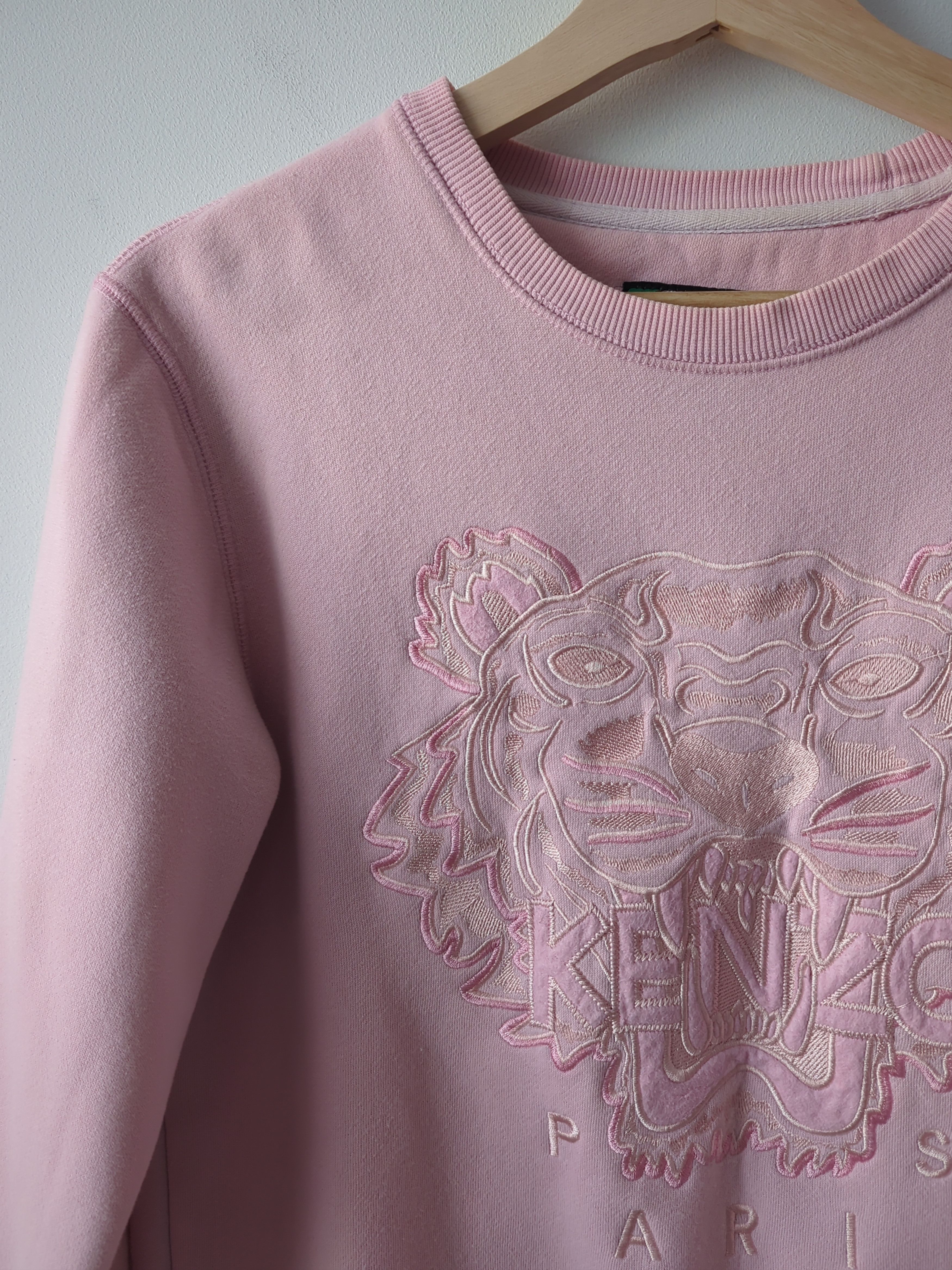 Kenzo Kenzo Paris Tiger Embroidered Sweatshirt Pink Pastel Size M / US 6-8 / IT 42-44 - 2 Thumbnail