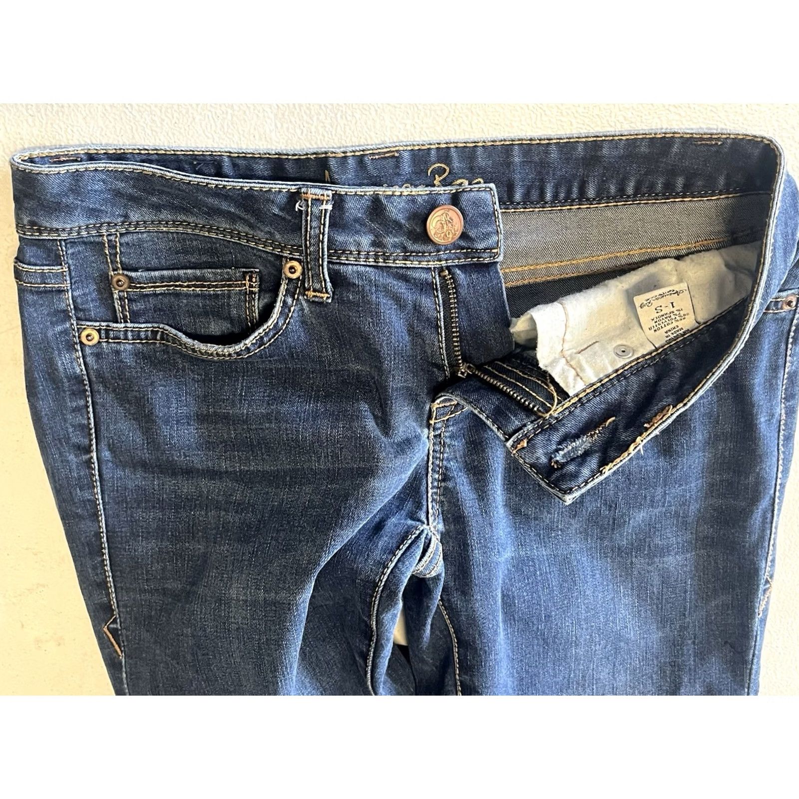 Vintage American Rag Blue Skinny Jeans Women's Size 1S Size 25" / US 0 / IT 36 - 6 Thumbnail