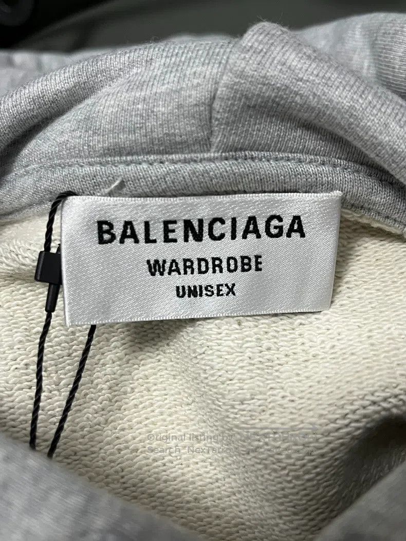 Balenciaga Balenciaga Front and Back Slogan Logo Printed Hooded Pullo Size XS / US 0-2 / IT 36-38 - 4 Thumbnail