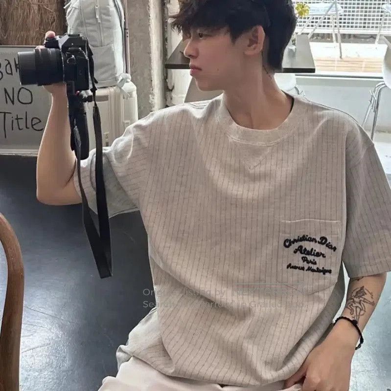 Dior Dior Grey Wool Men's T-Shirt . Size US XS / EU 42 / 0 - 9 Thumbnail