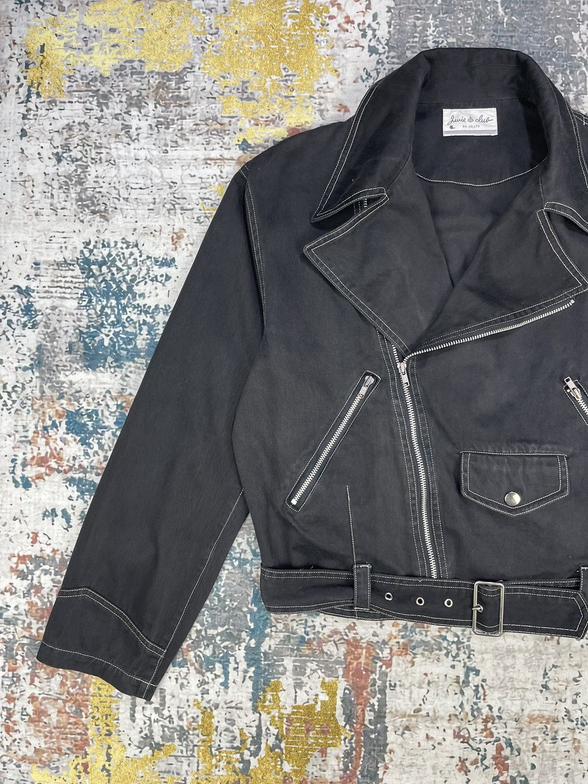 Japanese Brand Julie Club Double Collar Cotton Rider Jackets Size L / US 10 / IT 46 - 3 Thumbnail