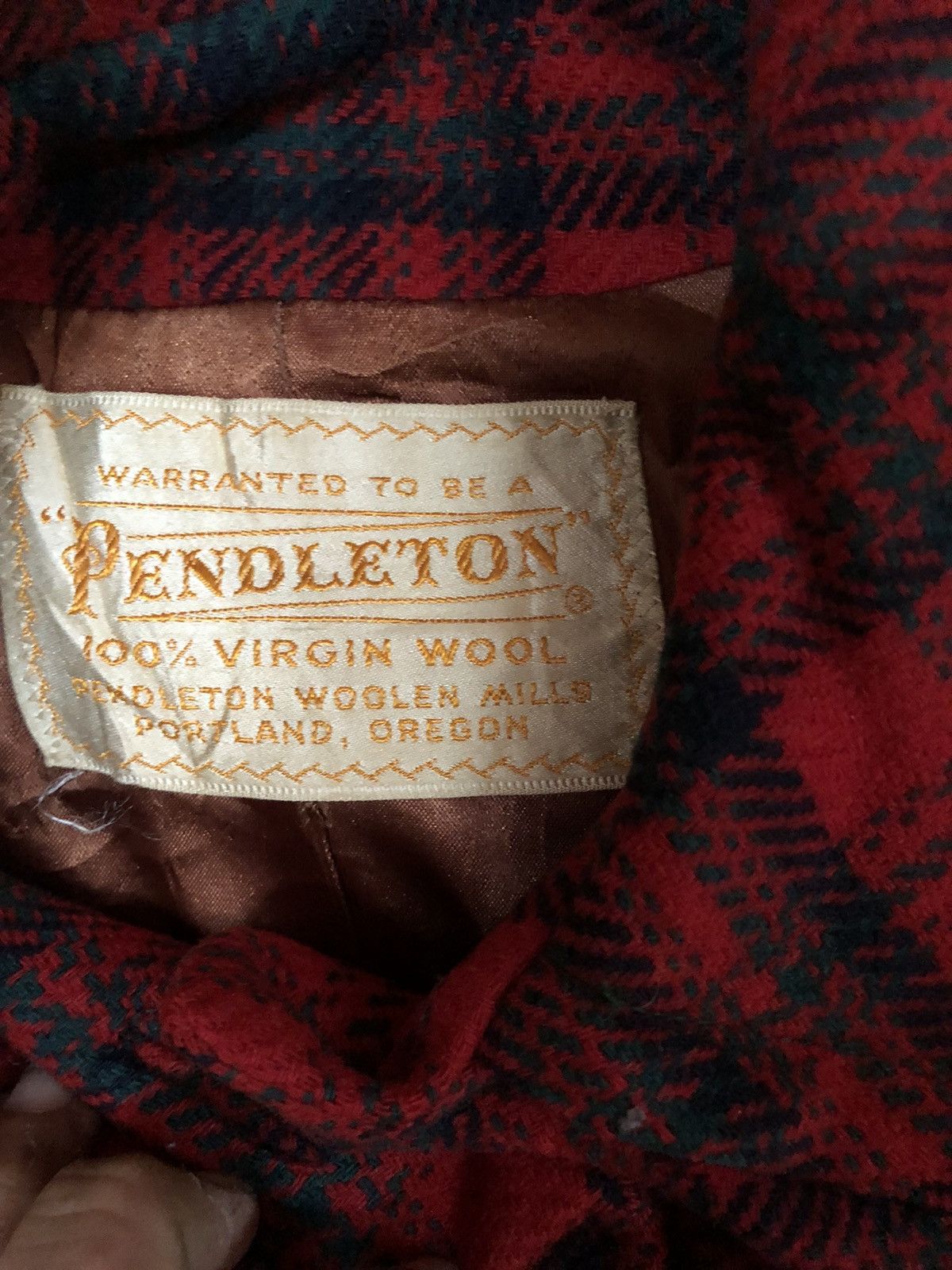 Pendleton × Vintage Rare !! Vintage 50’s Pendleton Check Tartan Wool Long Coat Size S / US 4 / IT 40 - 3 Thumbnail