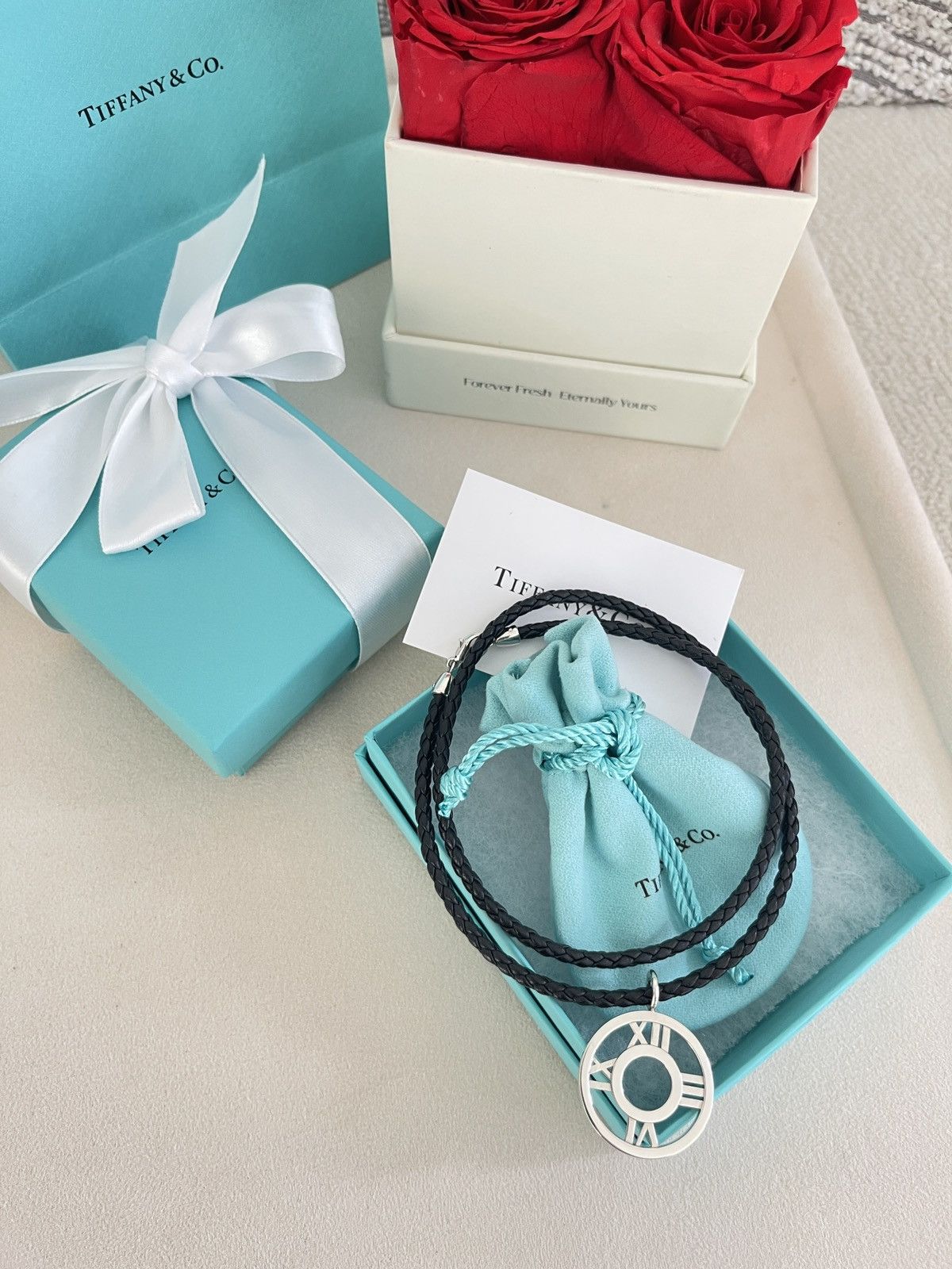 Tiffany & Co. Tiffany & Co. Atlas Charm on Leather Cord sz. 19.5 NEW Size ONE SIZE - 12 Thumbnail