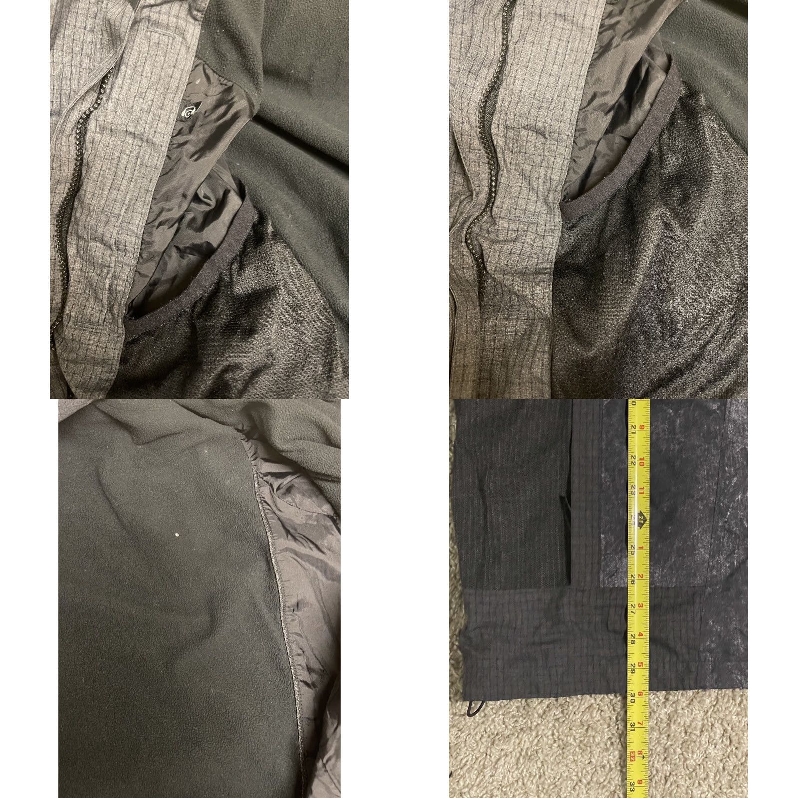 Vintage VINTAGE Columbia Bugaboo Omni-tech Men’s Large Hooded Jacket Black/Gray Denim Look Size US L / EU 52-54 / 3 - 8 Thumbnail